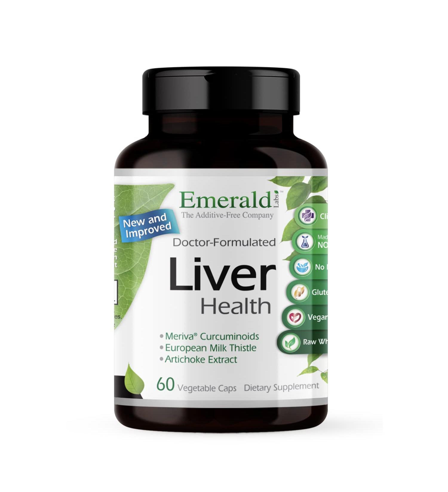 Emerald Labs Liver Health with Silymarin & Meriva Phytosome - 60 Capsules - Buy Online on GoSupps.com