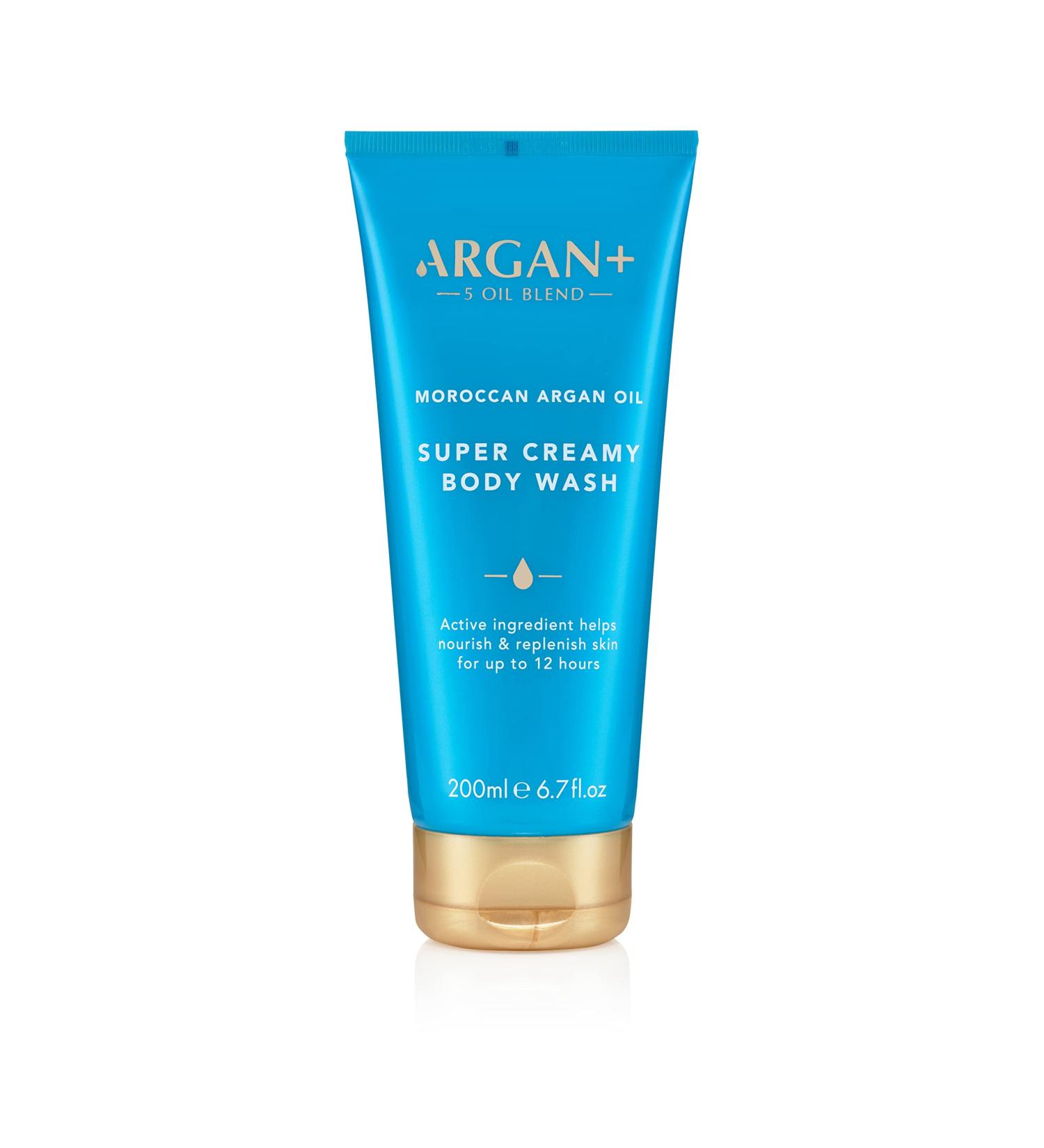Argan+ Super Creamy Body Wash Moroccan Argan Oil Vegan Shower Gel 200ml