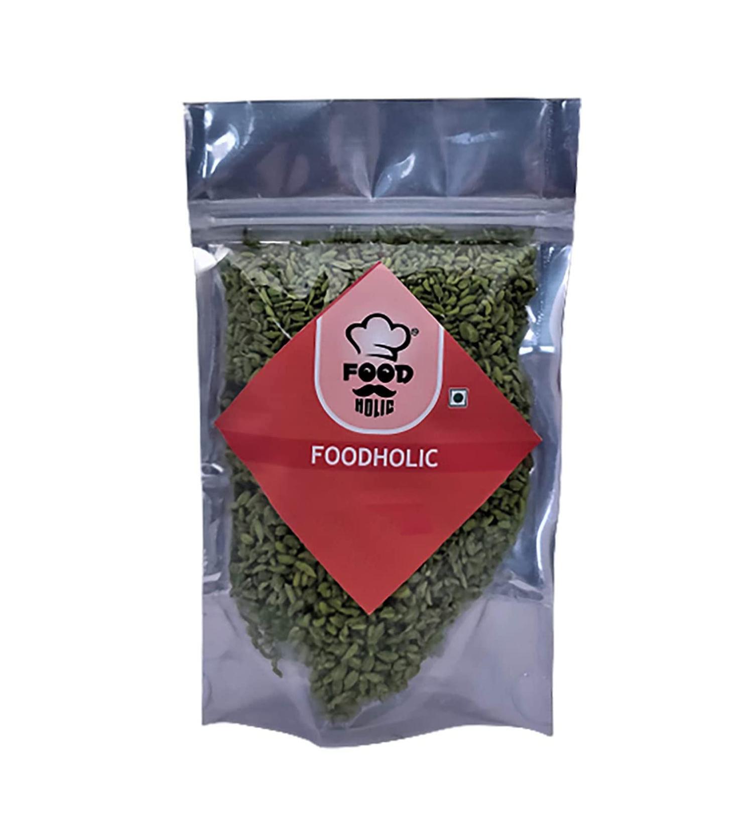 Foodholic Green Sugar Coated Saunf / Fennel Candy Mouth Freshener ( Sweet/Meethi Green Saunf) (100 Gm)_Packing May Vary