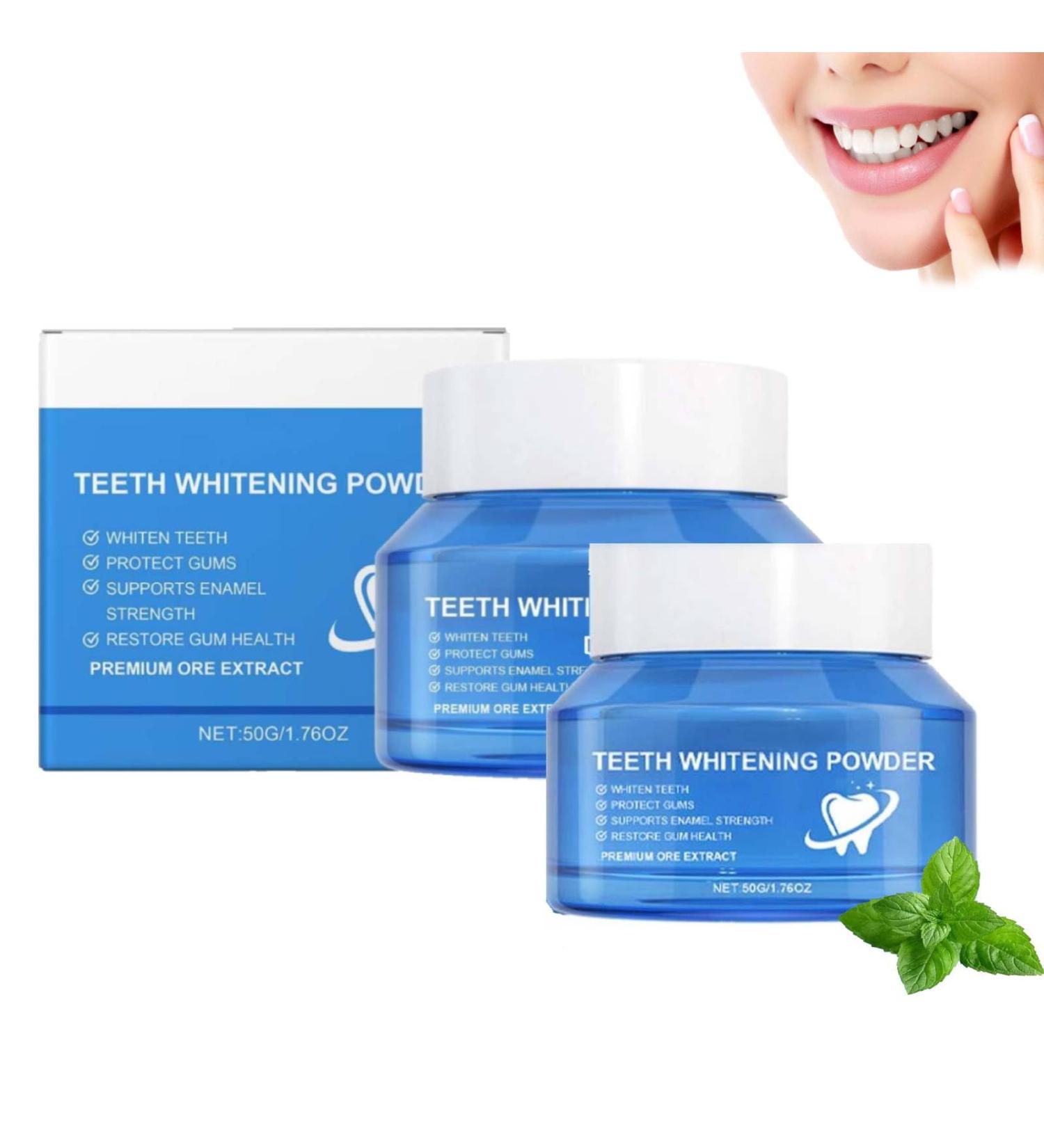 Whitening Powder Tooth Cleaning Powder Booster Powder Teeth Whitener Teeth Whitening Powder Instant Whitening And Stain Removal Teeth Whitening - Cosmetic Teeth Cleaning (2) - Buy Online on GoSupps.com