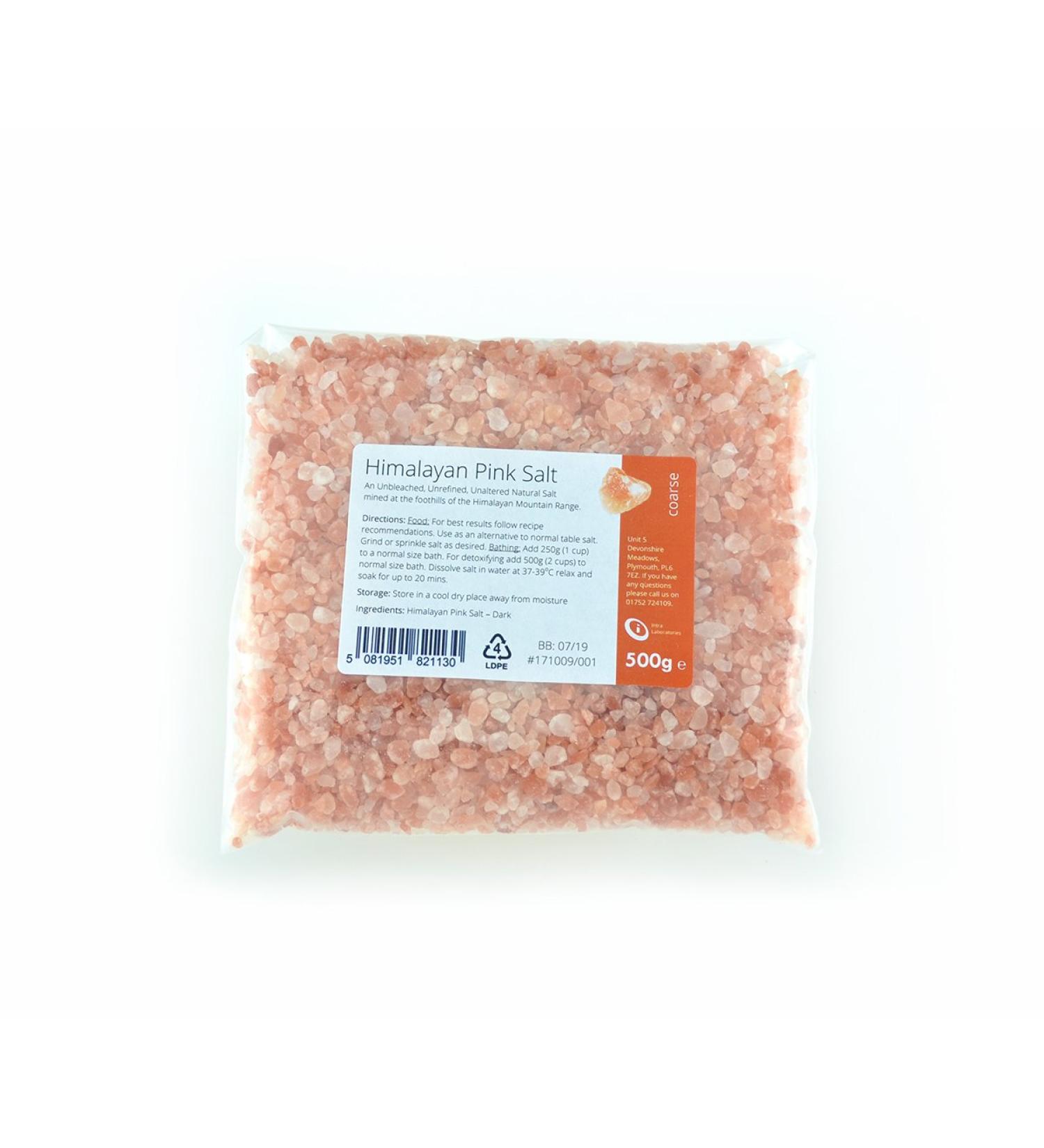 Himalayan Pink Salt Coarse Grade 500g - Natural & Unrefined Pink Salt from the Himalayas