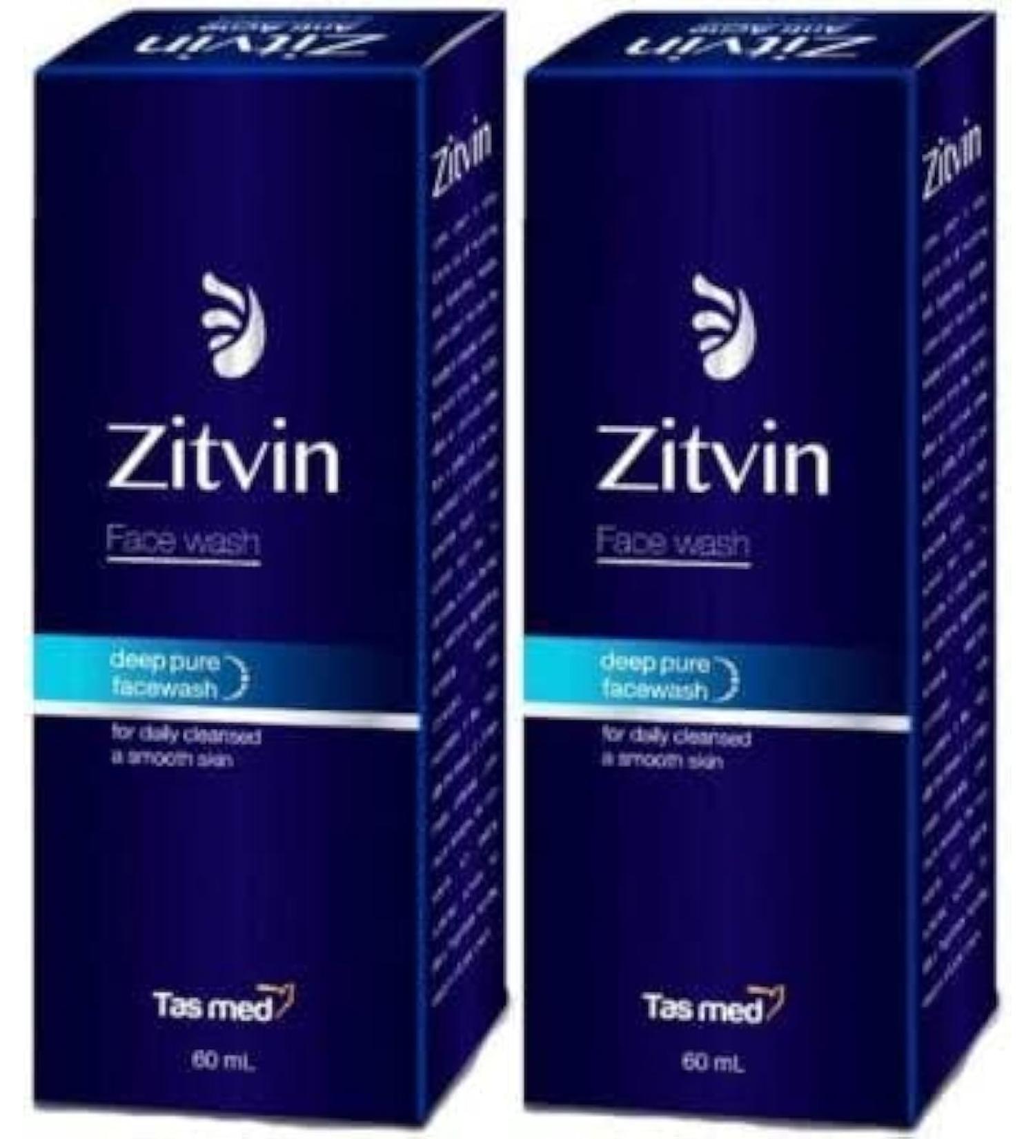 Zitvin Deep Pure Face Wash For Smooth Skin 60ml ( pack 2 )