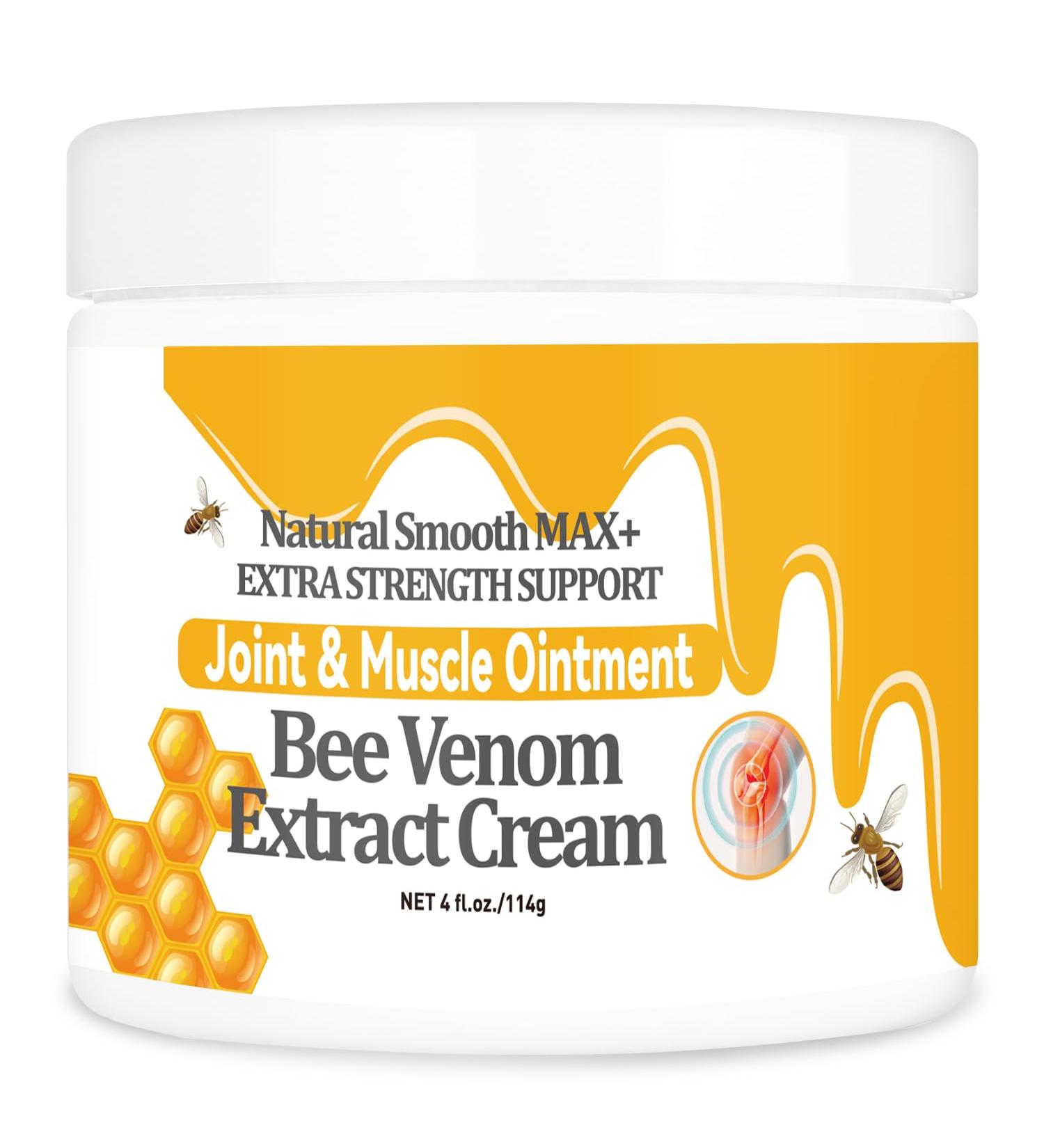 Bee Venom Cream Advanced Joint and Bone Cream for Back Neck Hands Knee 4 Fl Oz (Pack of 1) - Buy Online on GoSupps.com