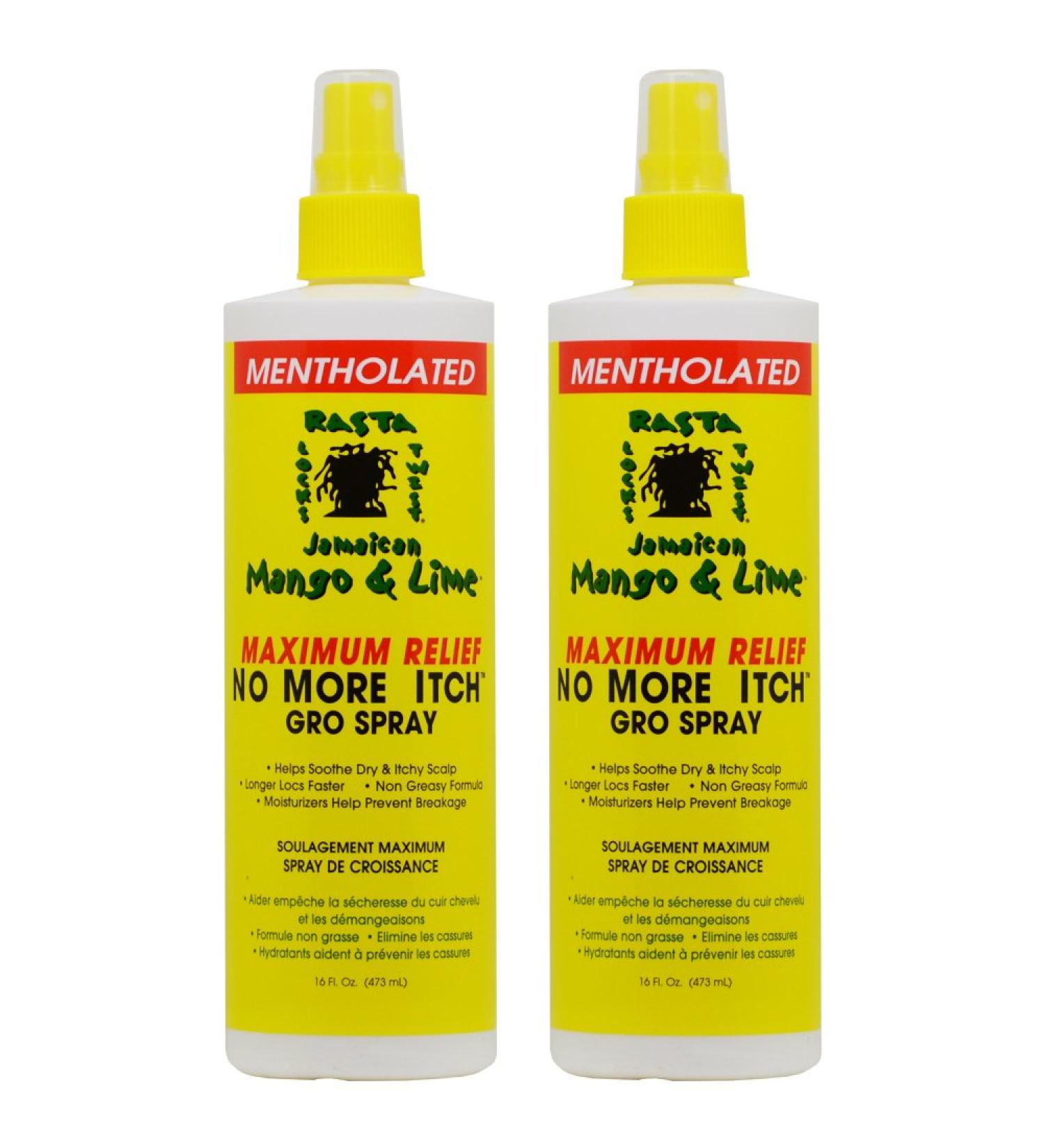 Jamaican Mango & Lime No More Itch Gro Spray Maximum Relief 16ozPack of 2