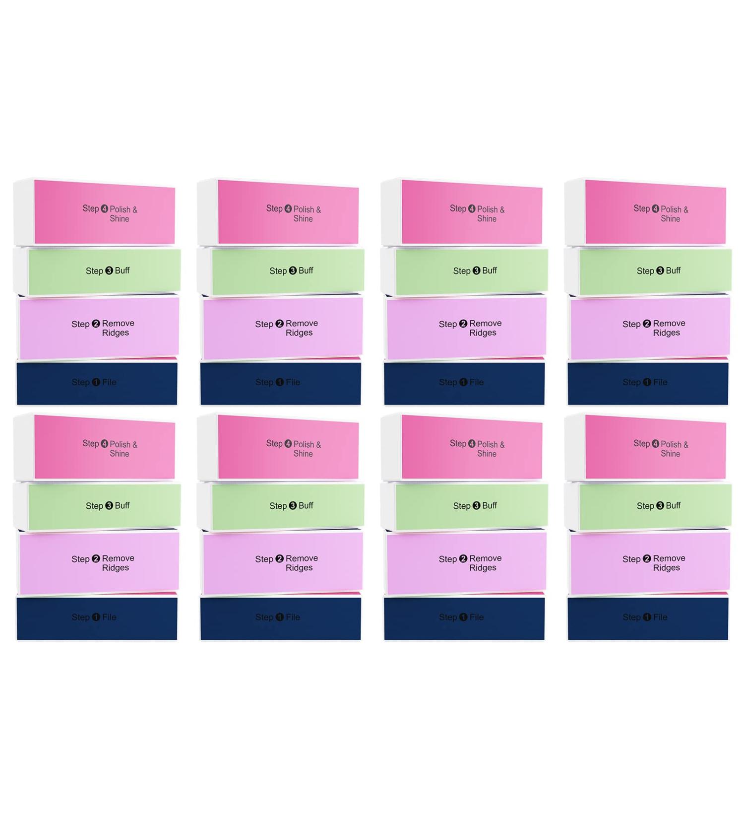 Wellgro Nail File Block - 4 Surfaces: File Edge Remove Matte Polish - 32 Pieces | International Shipping - Buy Online on GoSupps.com