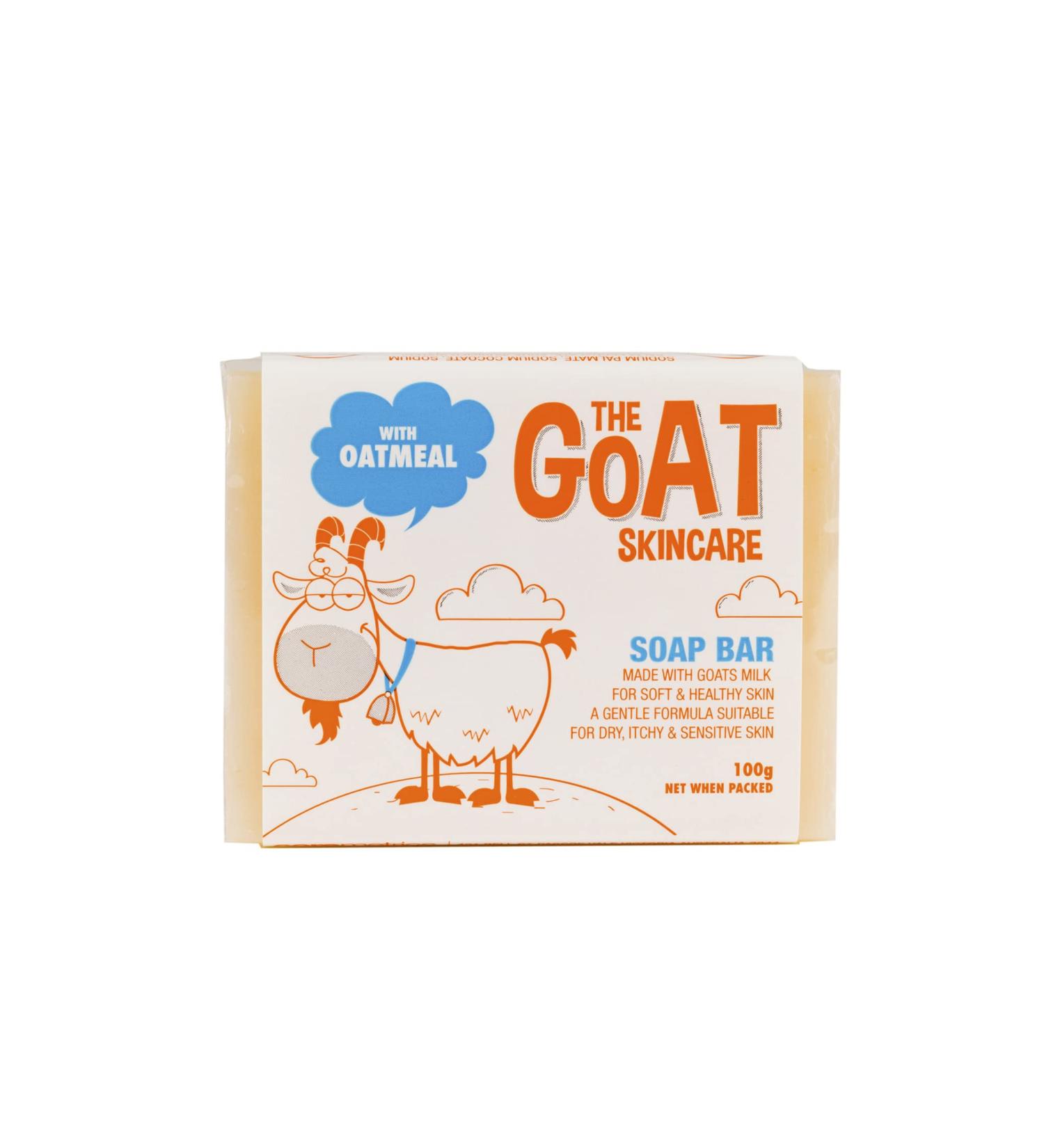 Goat Skincare Oatmeal Goat's Milk Soap Bar 100g - Paraben Free, No Artificial Colors - for Dry, Itchy, Sensitive Skin - Buy Online on GoSupps.com