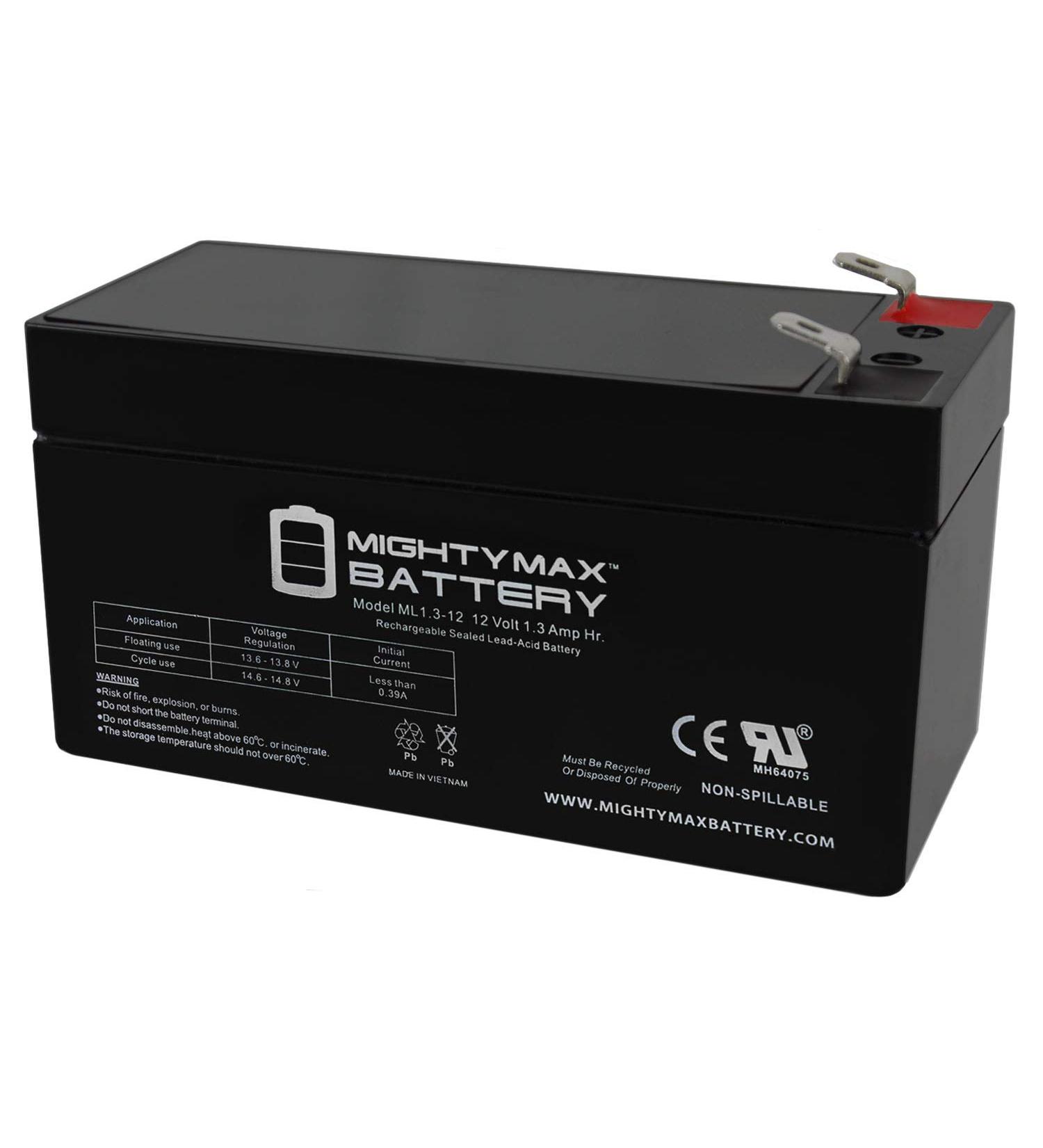 Mighty Max 12V 1.3Ah SLA Battery Replacement for UPG UB1213 & 46014 - International Shipping Available - Buy Online on GoSupps.com