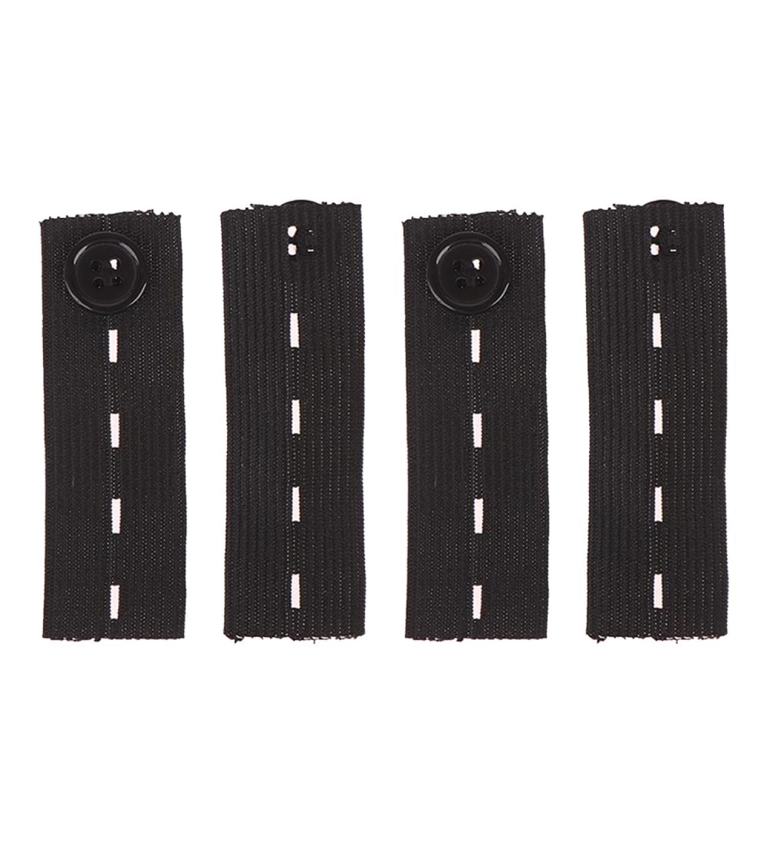 COEAYO 4PCS Elastic Waistband Extenders - Adjustable Button Extenders for Jeans | Black Waistband Expanders for Men and Women - Buy Online on GoSupps.com