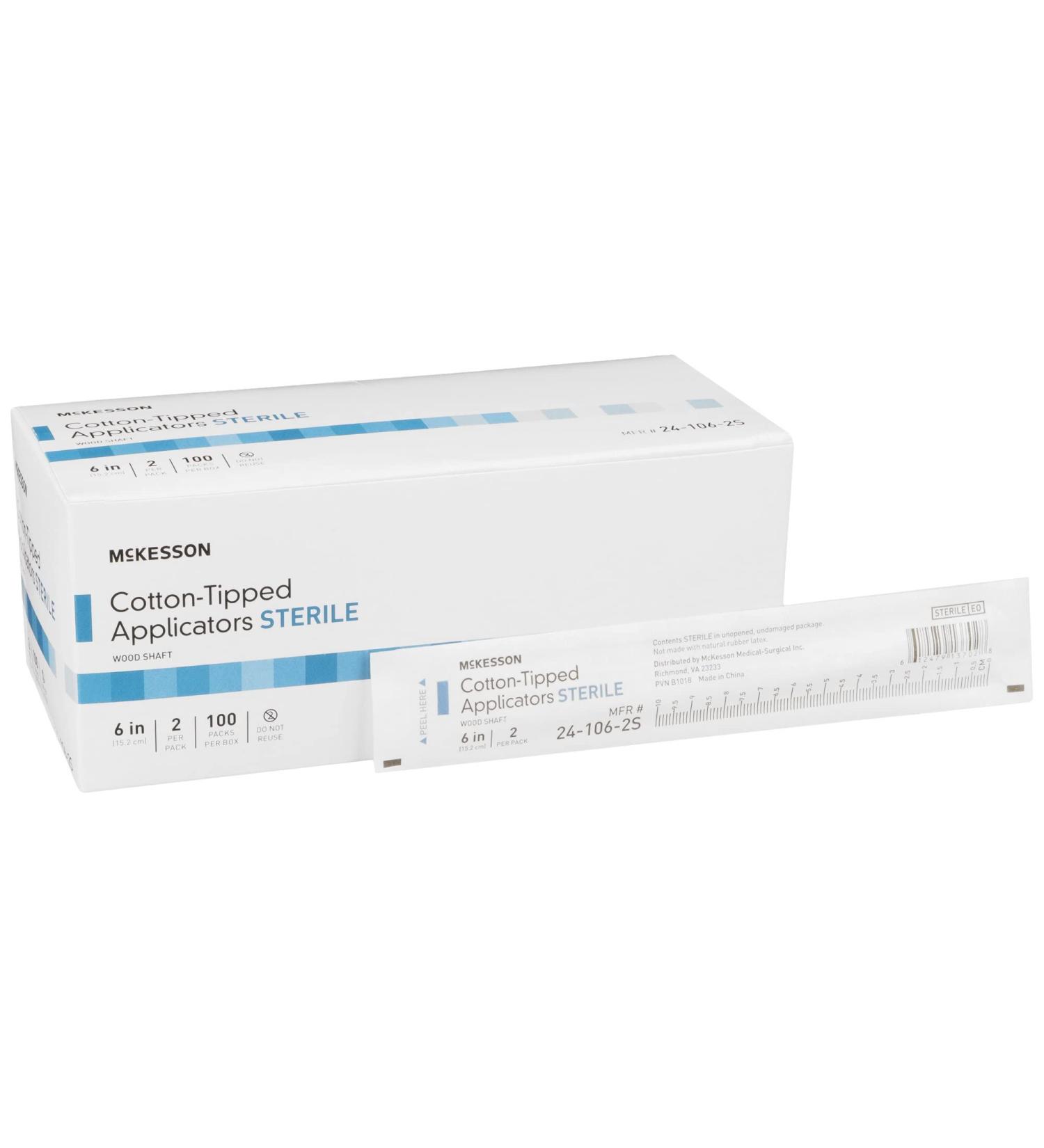 McKesson Sterile Cottontip Applicator 6 - 200/Box, Model 24-106-2s - Buy Online on GoSupps.com