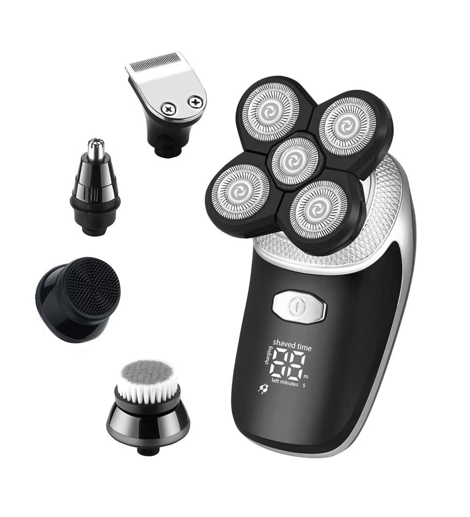 Shop 5-in-1 Electric Head Shaver for Bald Men | Versatile Grooming Kit with Razor Clipper & Trimmer - Buy Online on GoSupps.com