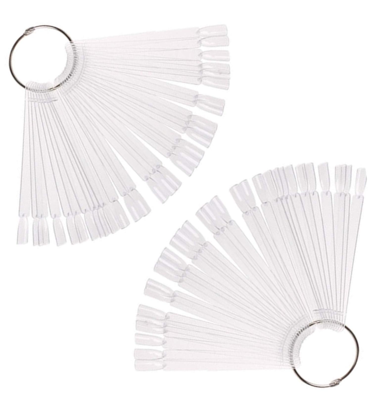 100 PCS Transparent Nail Polish Display Sticks - Nail Art Practice Tips & Color Plates - Buy Online on GoSupps.com