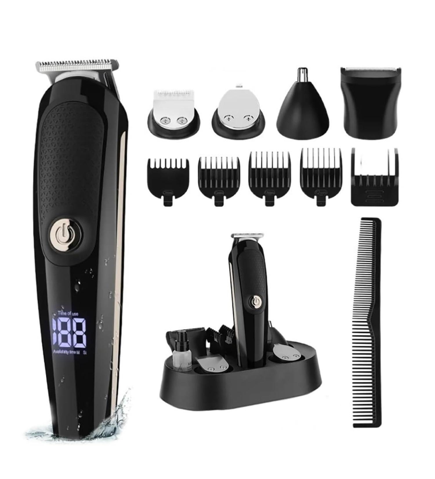 Multifunctional Hair Clippers Set - IPX7 Waterproof USB Electric Shaver & Nose Hair Trimmer for Household Use - Buy Online on GoSupps.com