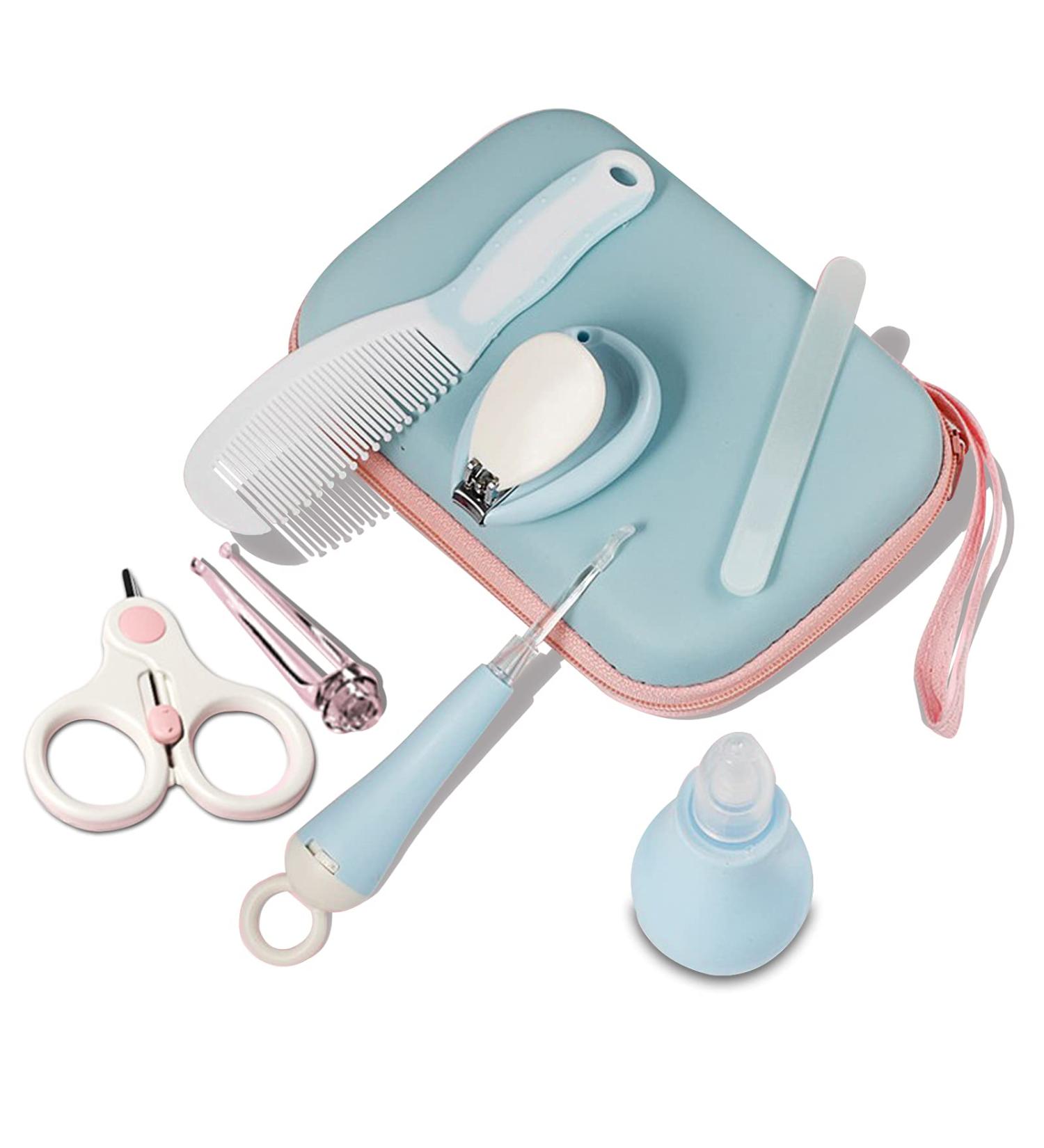 Baby Healthcare and Grooming Kit RoseFlower 7 in 1 Newborn Essentials Nursery Care Set with Toothbrush Nail Clipper File Nose Cleaner Nasal Aspirator - Baby Item for Infant Toddlers Boys Girls Kids #24 - Buy Online on GoSupps.com