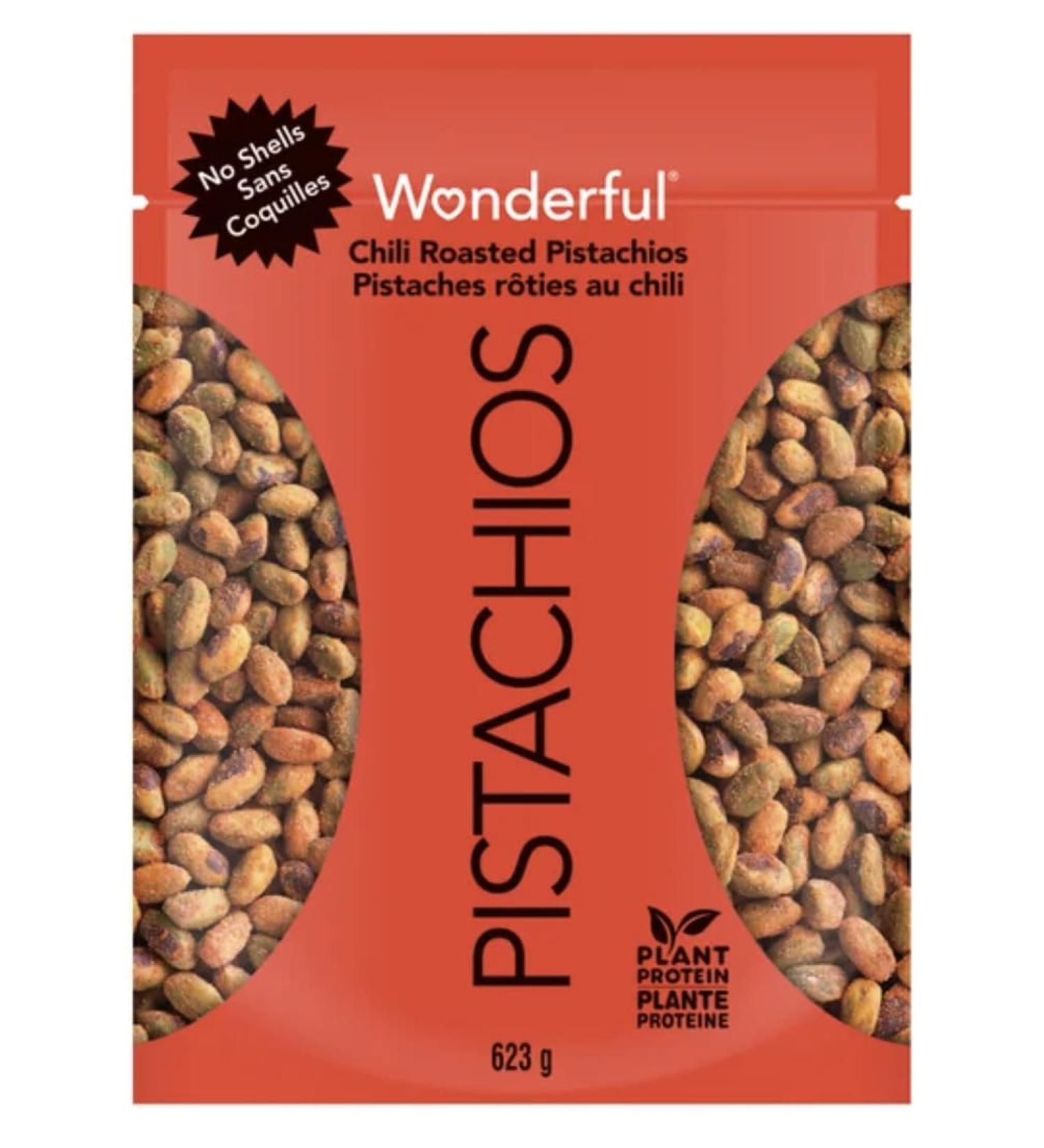 Wonderful Pistachios Chili Roasted No Shells Resealable Pouch 623g - Buy Online on GoSupps.com