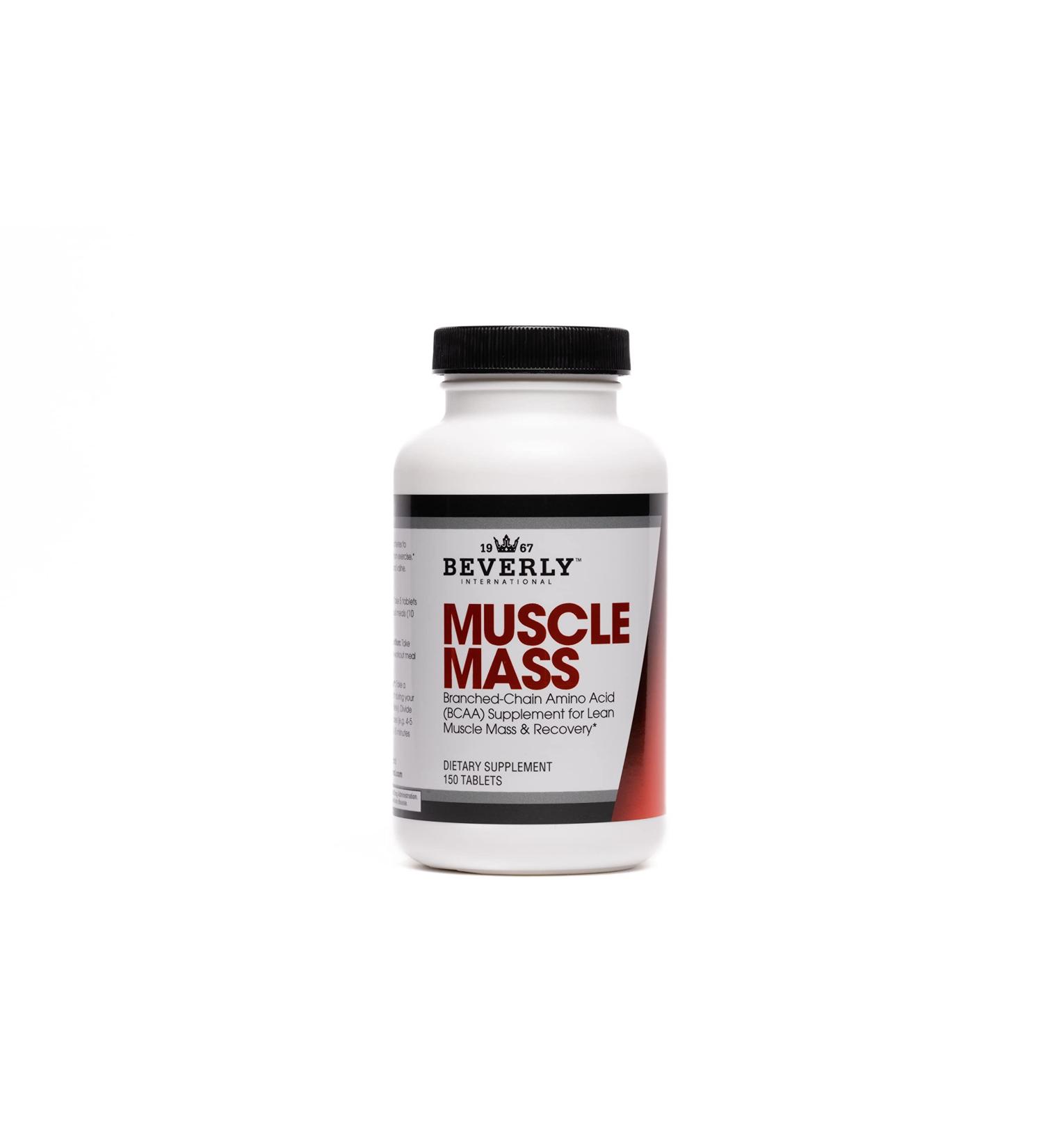 Buy Beverly International Muscle Mass - 150 Tablets | BCAA for Lean Muscle & Recovery | 2.5:1:1 Ratio - Free Shipping Worldwide - Buy Online on GoSupps.com