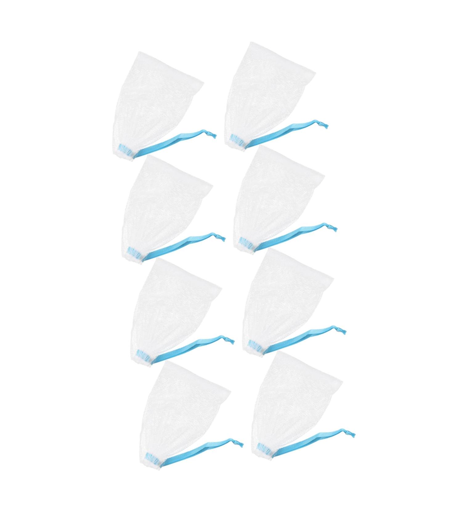Baluue 8pcs Soap Mesh Bag Cleansing Foaming Net Face Cleansing Shower Soap Saver Soap Bag Fabric Sky-blue - Buy Online on GoSupps.com