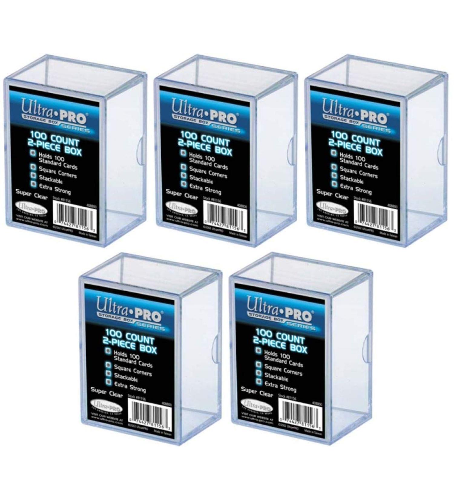 Ultra Pro Pack of 5 - 100 Count 2 Piece Storage Box