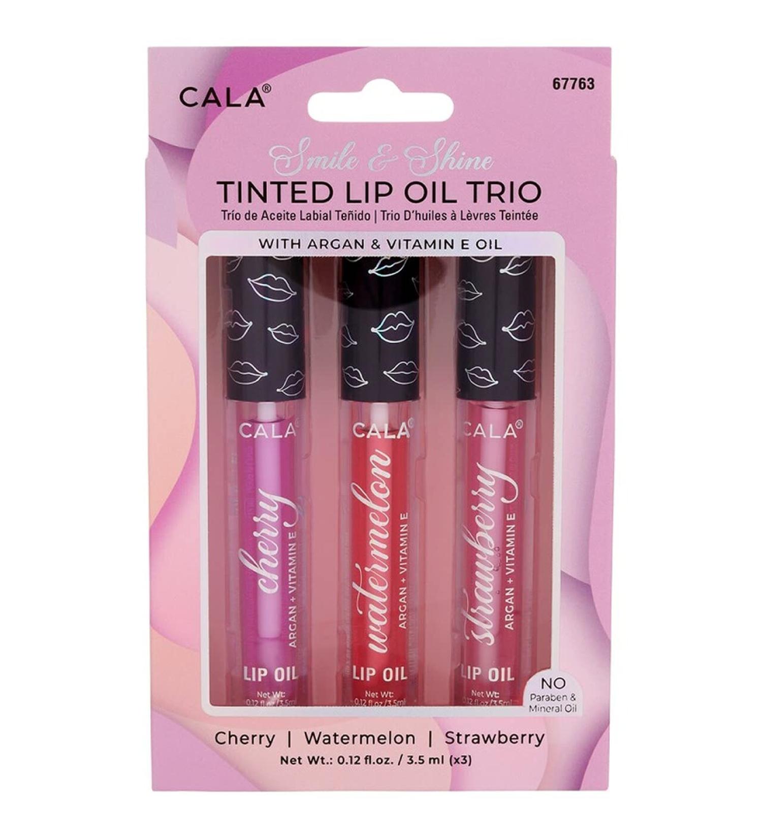 Feel Foxy Tinted Lip Oil Trio - Strawberry Watermelon Cherry | Hydrating & Long-lasting | International Shipping - Buy Online on GoSupps.com