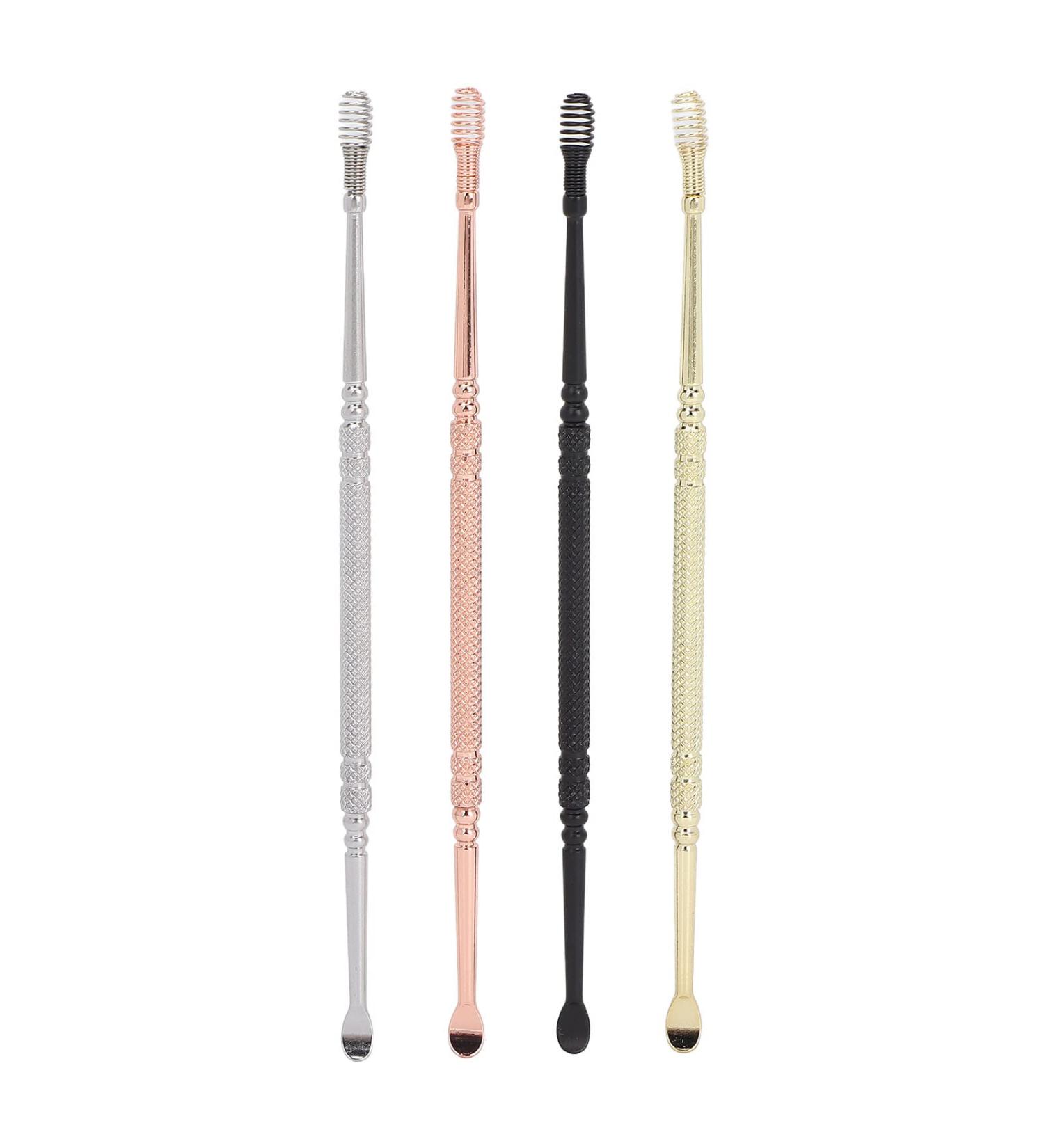 Earwax Removal Kit 4 Colors Stainless Steel Double Head Ear Spoon 360 Spiral Earwax Remover Cleaning Tool for Earwax Removal - Buy Online on GoSupps.com