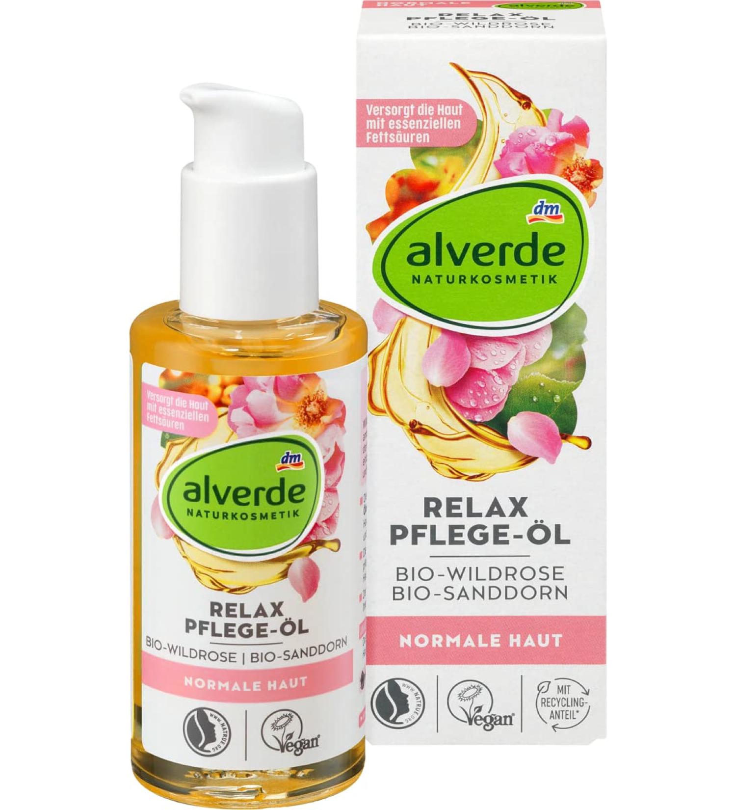 alverde Relax Natural Body Oil Wild Rose Sea Buckthorn 1 x 100 ml - Buy Online on GoSupps.com