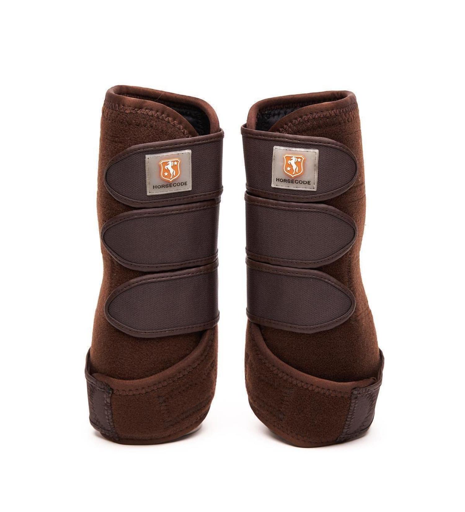 Horsecode Brown Basic Fetlock Boots XL - Premium Equestrian Gear for International Shipping - Buy Online on GoSupps.com
