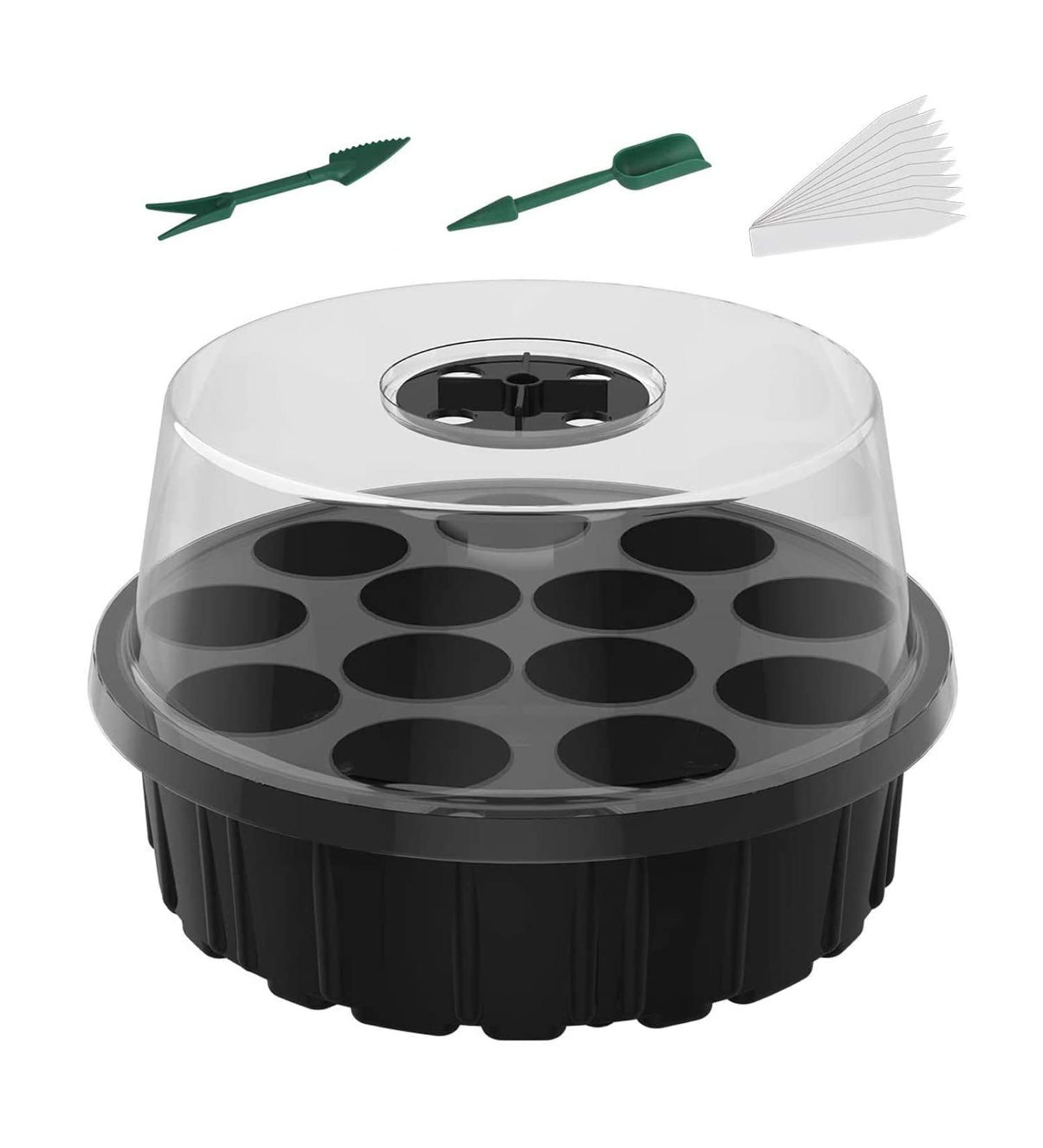 Galand Planting Plant Pot Space-saving 13 Hole Nursery Pan Convenient for Outdoor 1 Set Black - Buy Online on GoSupps.com