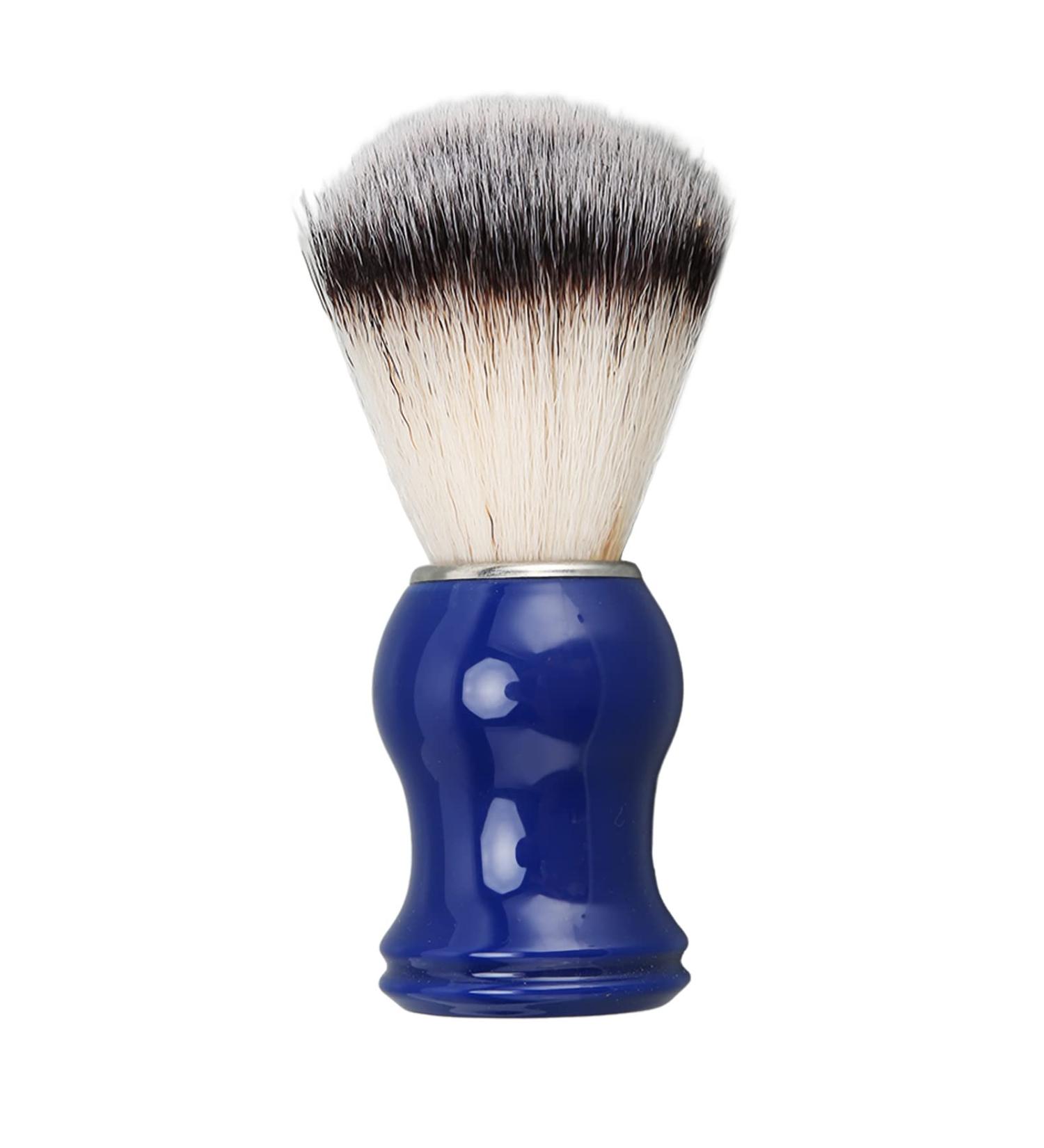 Handmade Blue Handle Shaving Brush | Professional Men's Barber Grooming Brush for Salon Use - Buy Online on GoSupps.com