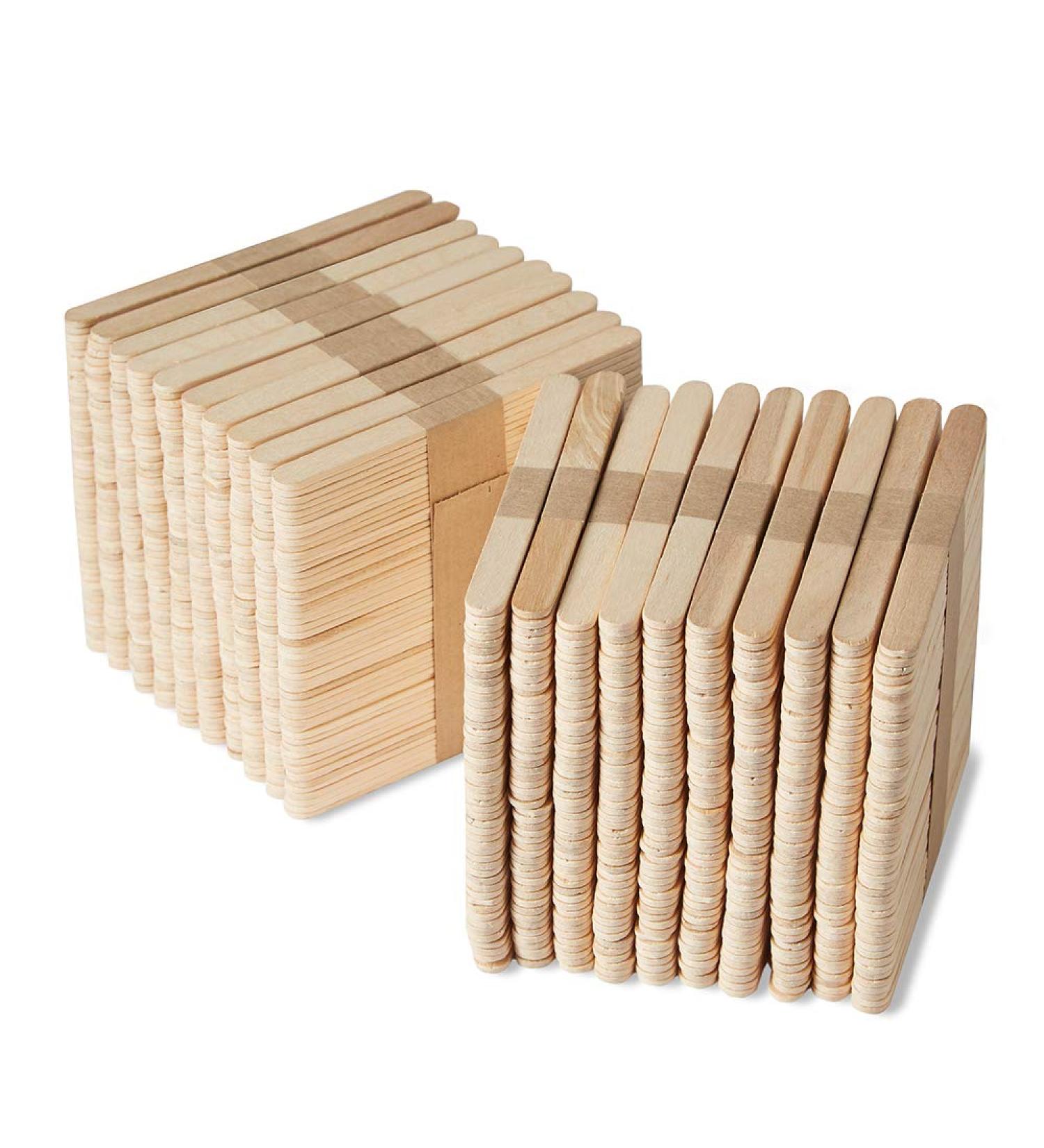 Craft Sticks Bulk Set - Natural Wood Popsicle Sticks for Waxing & Classroom Art Supplies - Kids Art Crafting Sticks - 4-1/2 x 3/8 in. (Pack of 1000) - Zipped Bag - Buy Online on GoSupps.com