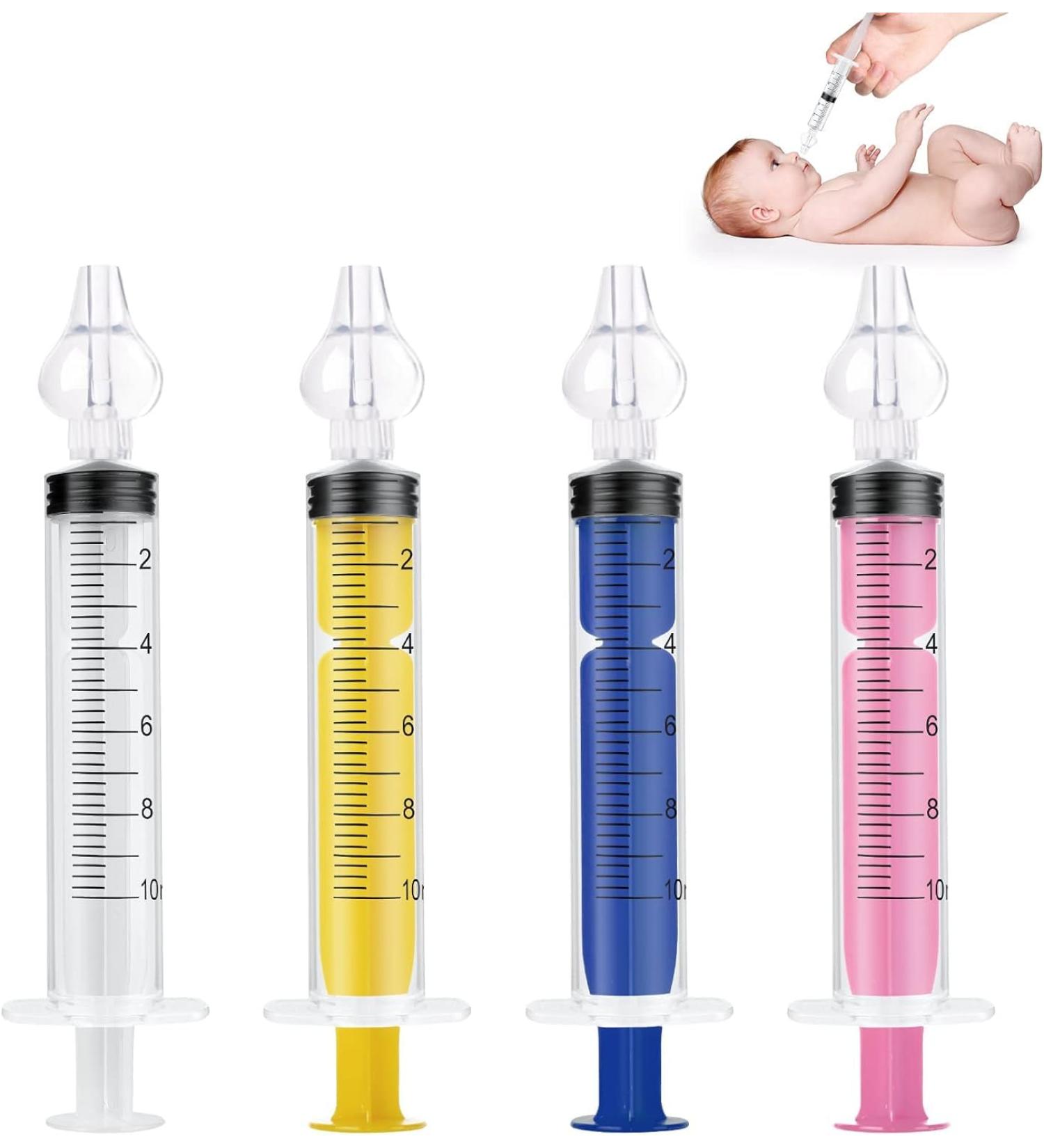 Vicloon Baby Nasal Aspirator - Safe Nose Cleaner for Newborns & Toddlers - Reusable Silicone Suction - 4pc-4colors - Buy Online on GoSupps.com