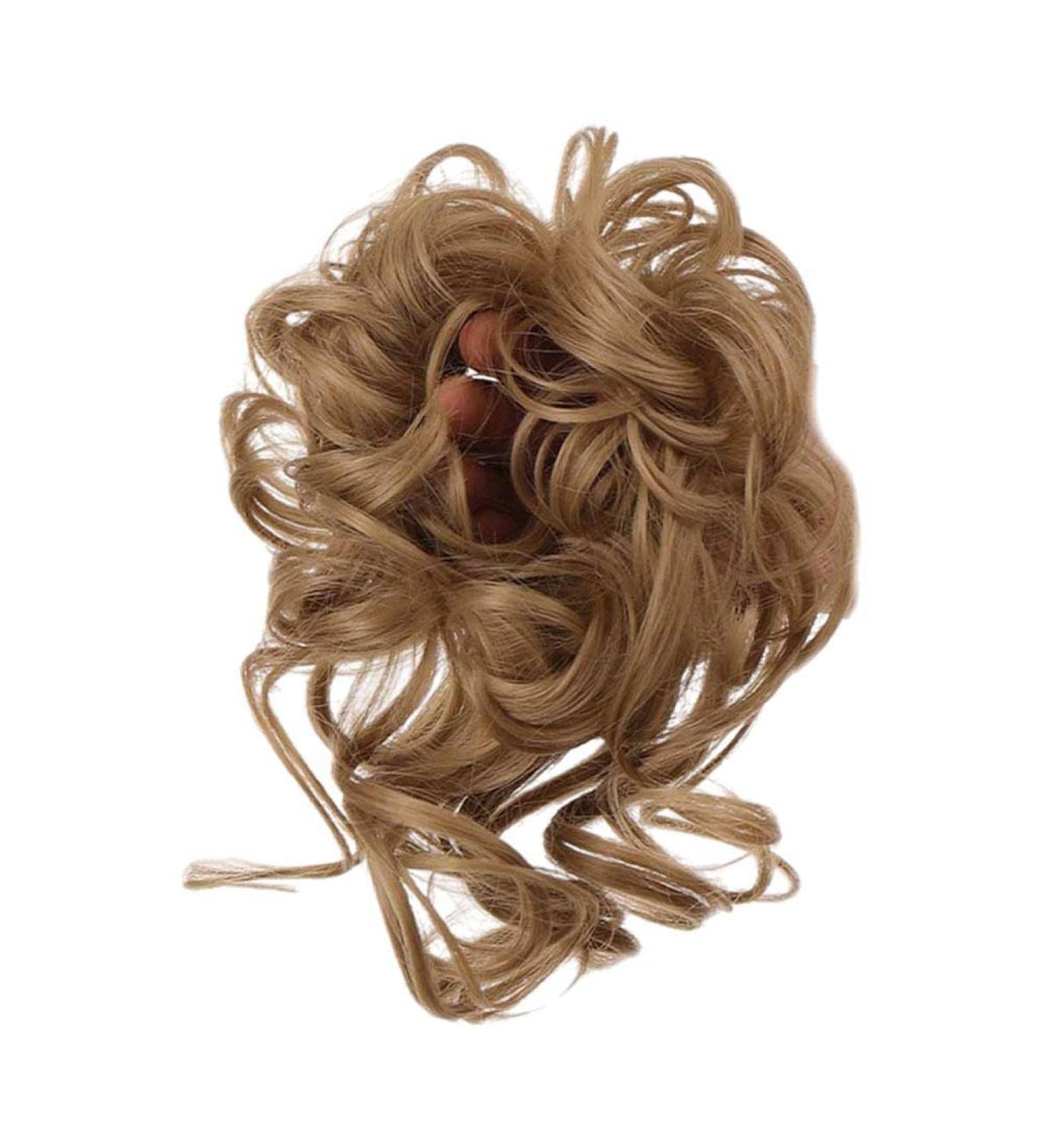 SZYM Hairpiece for Wavy Chignon Bun | Synthetic Hair with Elastic Band | Perfect Hair Accessory for Elegant Styles - Buy Online on GoSupps.com