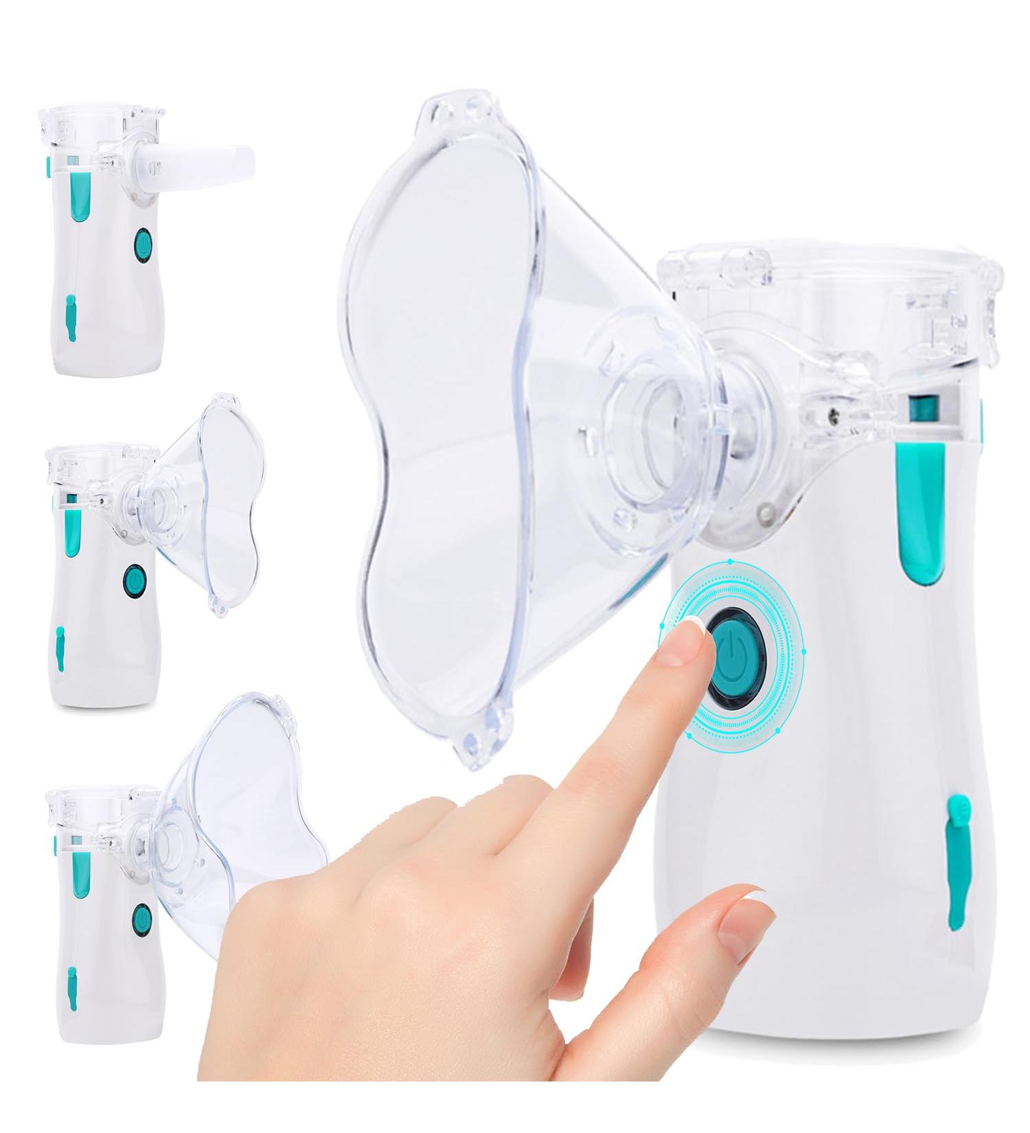 Best HithinkMed Inhalation Device for Adults & Children | Quiet Adjustable Portable Inhalator with Masks & Mouthpieces - Gr n - Buy Online on GoSupps.com