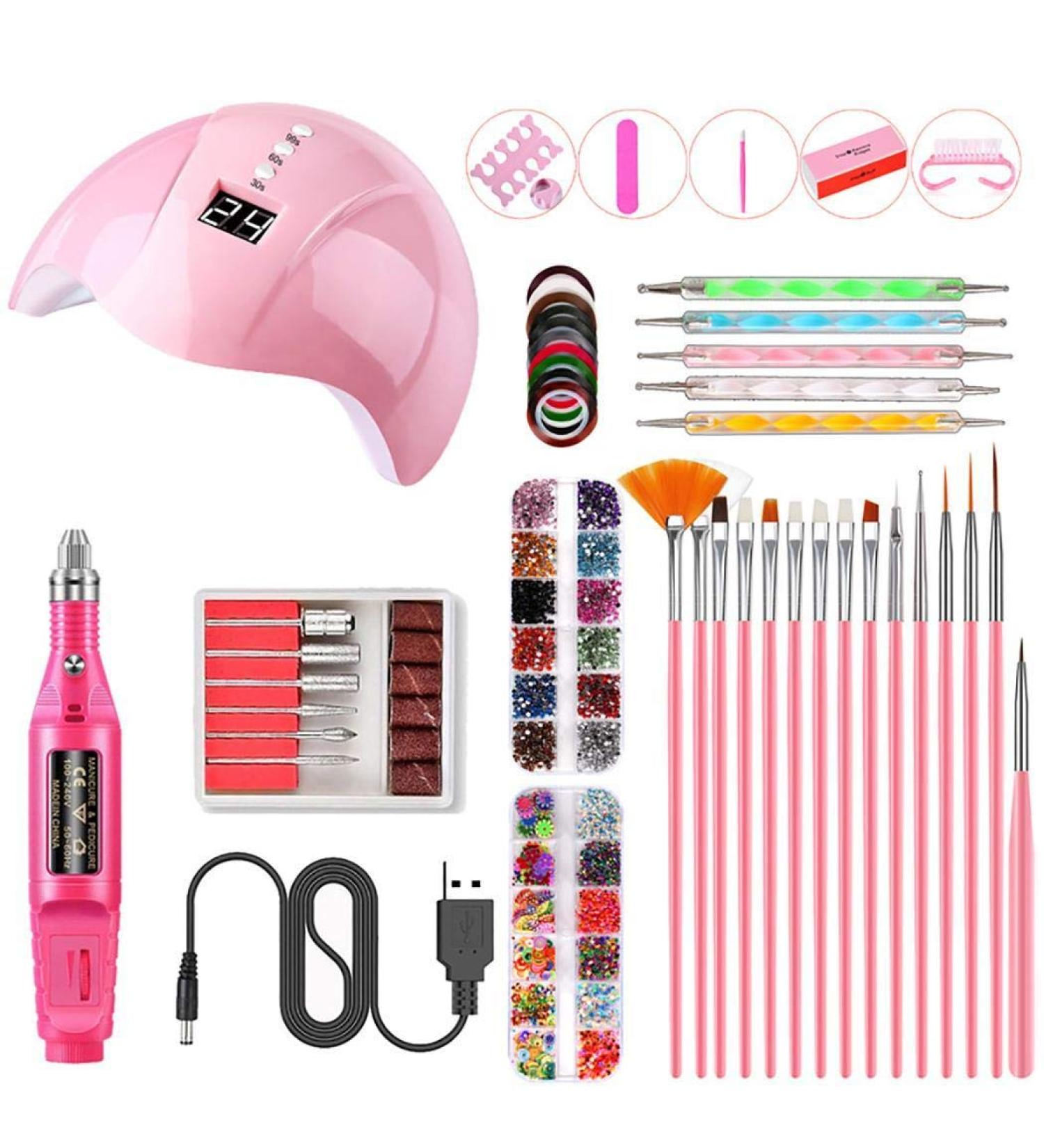 Idomeo Portable UV Lamp LED Nail Dryer Kit - Manicure Tool Set - Buy Online on GoSupps.com