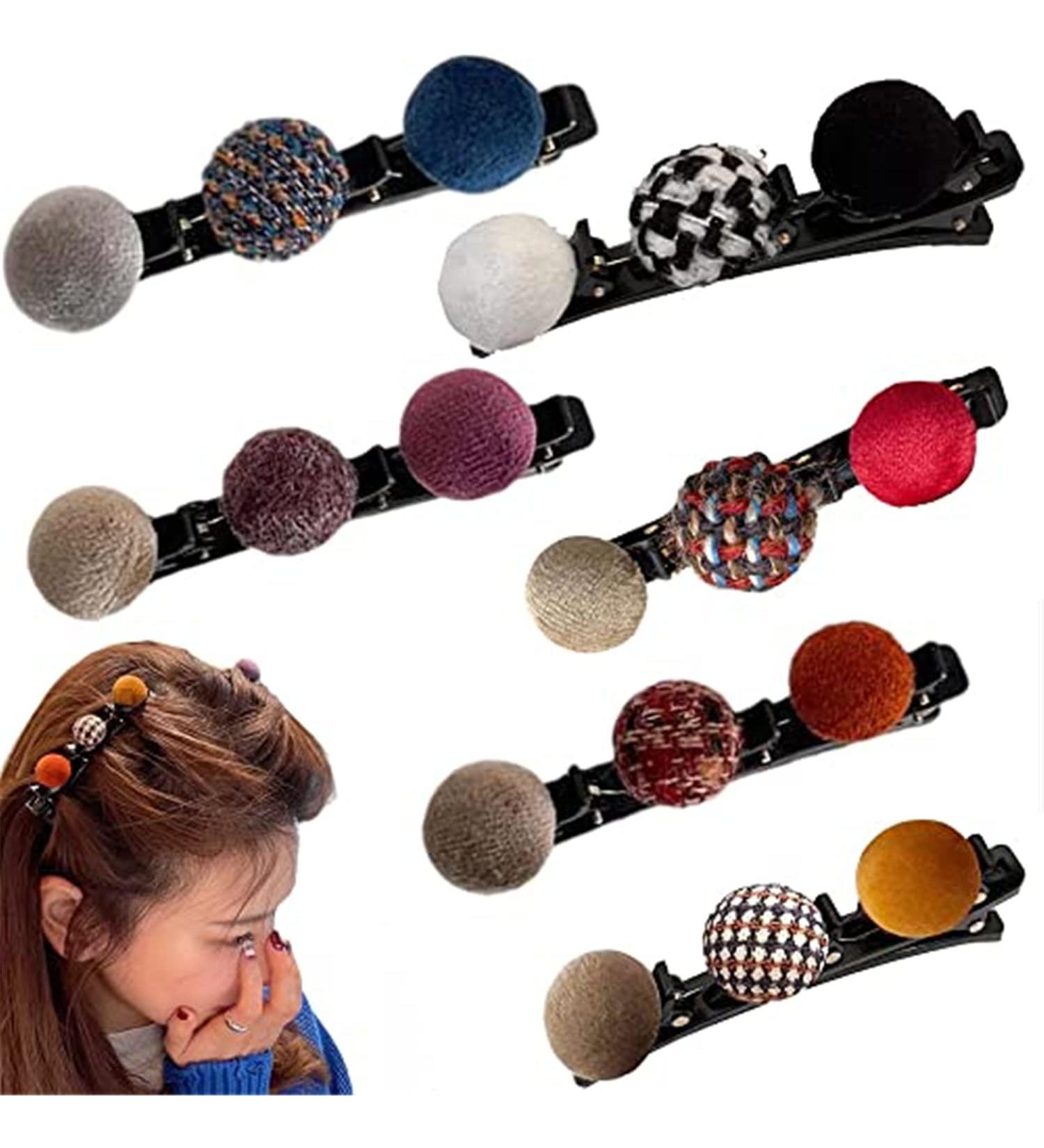 Shop Nalakey Double Retro Hair Clips - 6pcs Twist Braid Hairpins for Women & Girls | Perfect Double Pony Hairstyles - Buy Online on GoSupps.com