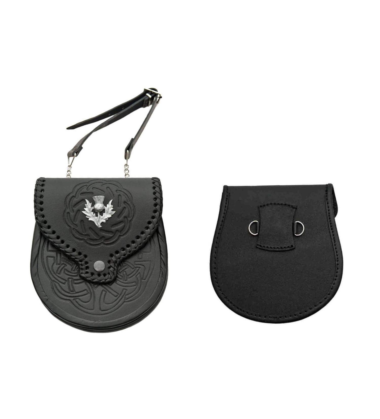 SZCO Supplies Double Embossed Sporran - Premium Quality Scottish Wear - Buy Online on GoSupps.com