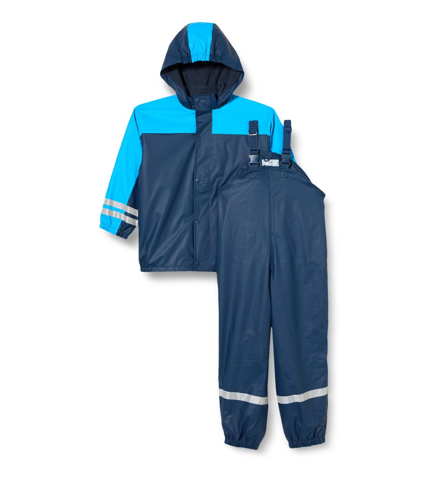 Playshoes Unisex Kid's Waterproof Mud Suit Rainwear with Fleece Lining - Navy (Size 98) - Buy Online on GoSupps.com