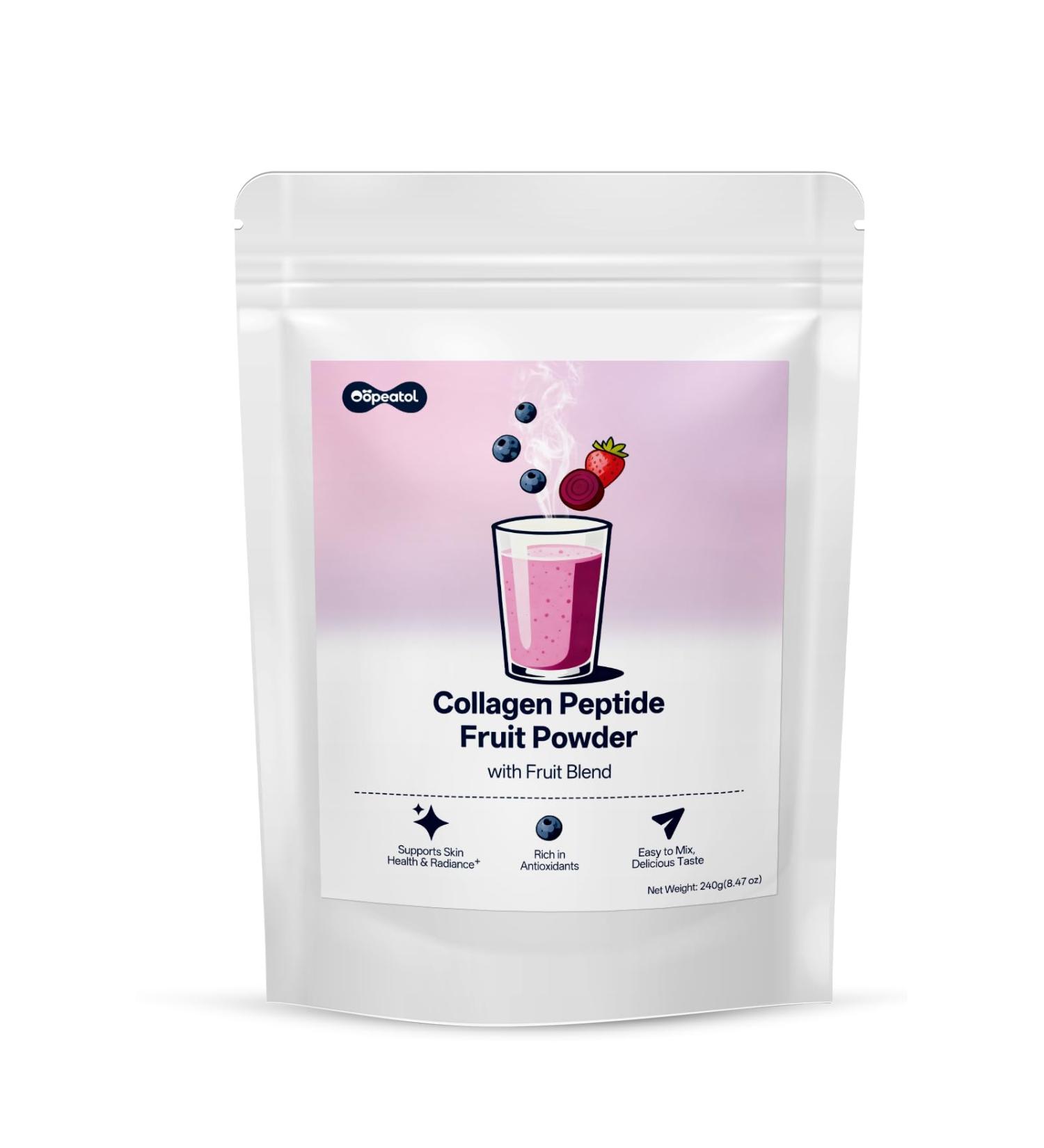 Oopeatol Collagen Powder Peptides with Blueberry Flavor | 20g Daily Serving for Skin Hair & Nails | Hydrolyzed for Easy Absorption Supports Glowing Skin & Joint Equilibrium and Health - Buy Online on GoSupps.com