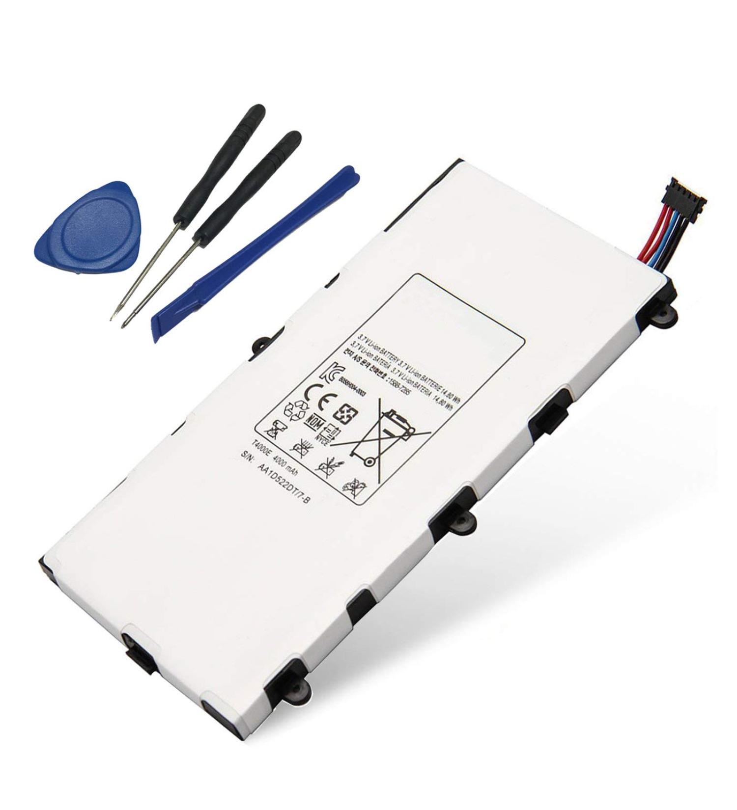 Replacement Battery for Samsung Galaxy Tab 3 7.0 SM-T210R T210 T211 T217 LT02 AA1DB2Us/7-B T4000E Kids T2105 P3200 1588-7285 TG-TECH 3.7V 4000mAh with Tools