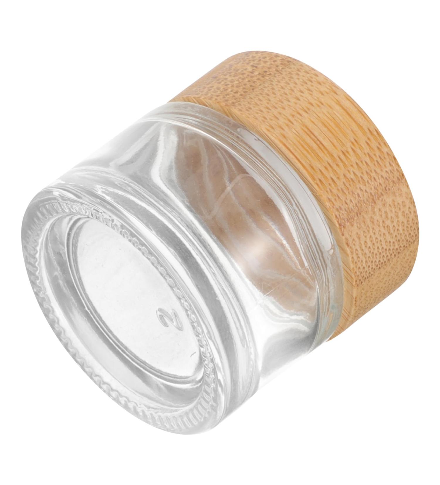 Beaupretty Bamboo Lid Cream Bottle Travel Cosmetic Containers Sugar Scrub Containers Small Jar with Lid Travel Jars Sample Jars Vial Pot Body Butters Lip Balm Frosted Glass Bottled - Buy Online on GoSupps.com