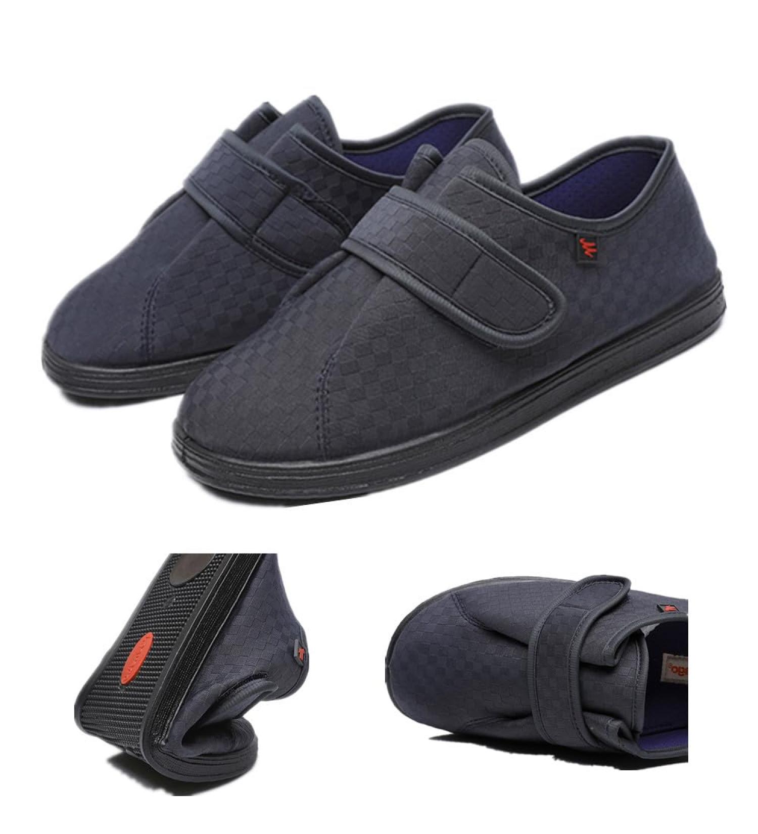Buy Diabetic Extra Wide Slip-On Shoes for Swollen Feet | Lightweight Breathable & Adjustable Walking Shoes for Men (Size 7.5) - Comfort & Style for Every Step - Buy Online on GoSupps.com