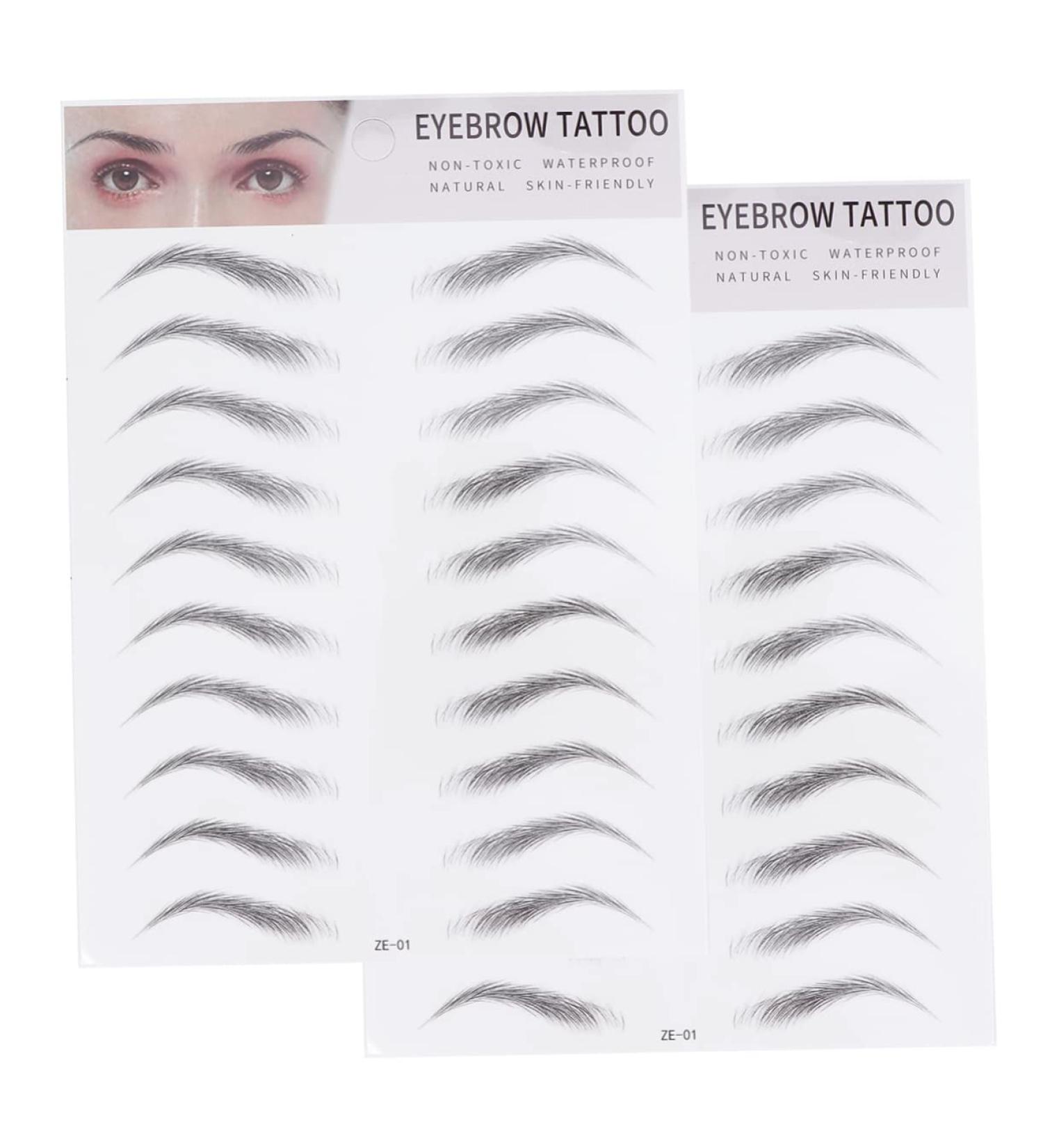 DOITOOL 2pcs 3d Eyebrow Stickers 3d Imitation Eyebrow Tattoos Eyebrow Stencils Makeup Tools Bionic Women's - Buy Online on GoSupps.com