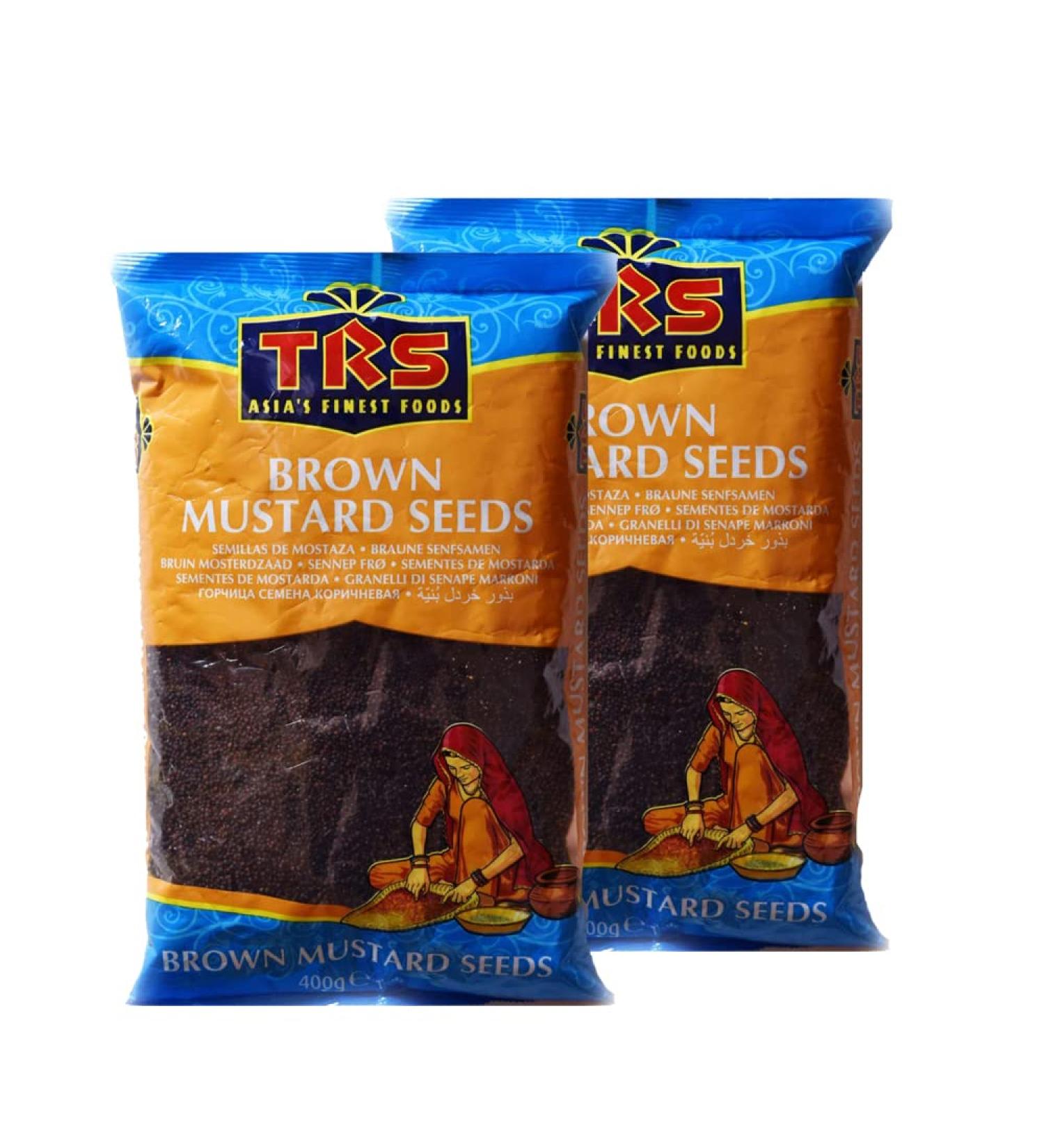 TRS Mustard Seeds Brown | 400G | Mustard Seeds for Cooking |Perfect for Pickling and Spice Blends |Gluten Friendly | Non-GMO | Vegan | Indian Origin (Pack of 2) - Buy Online on GoSupps.com