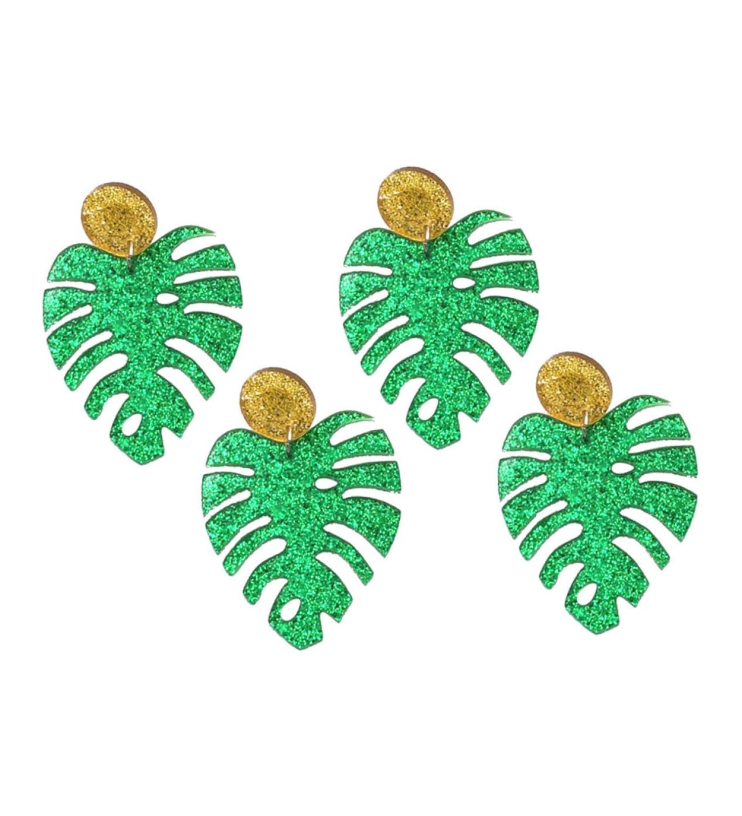 Healeved 2pairs Leaf Eardrop Earrings for Women Unique Rainbow Jewelry for Daily Wear and Parties Lightweight Design for Stylish Looks - Buy Online on GoSupps.com
