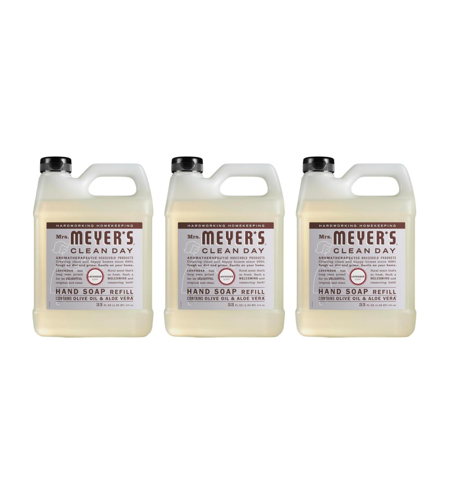 Mrs. Meyers Lavender Liquid Hand Soap Refill 33 Oz (Pack of 3) - Buy Online on GoSupps.com