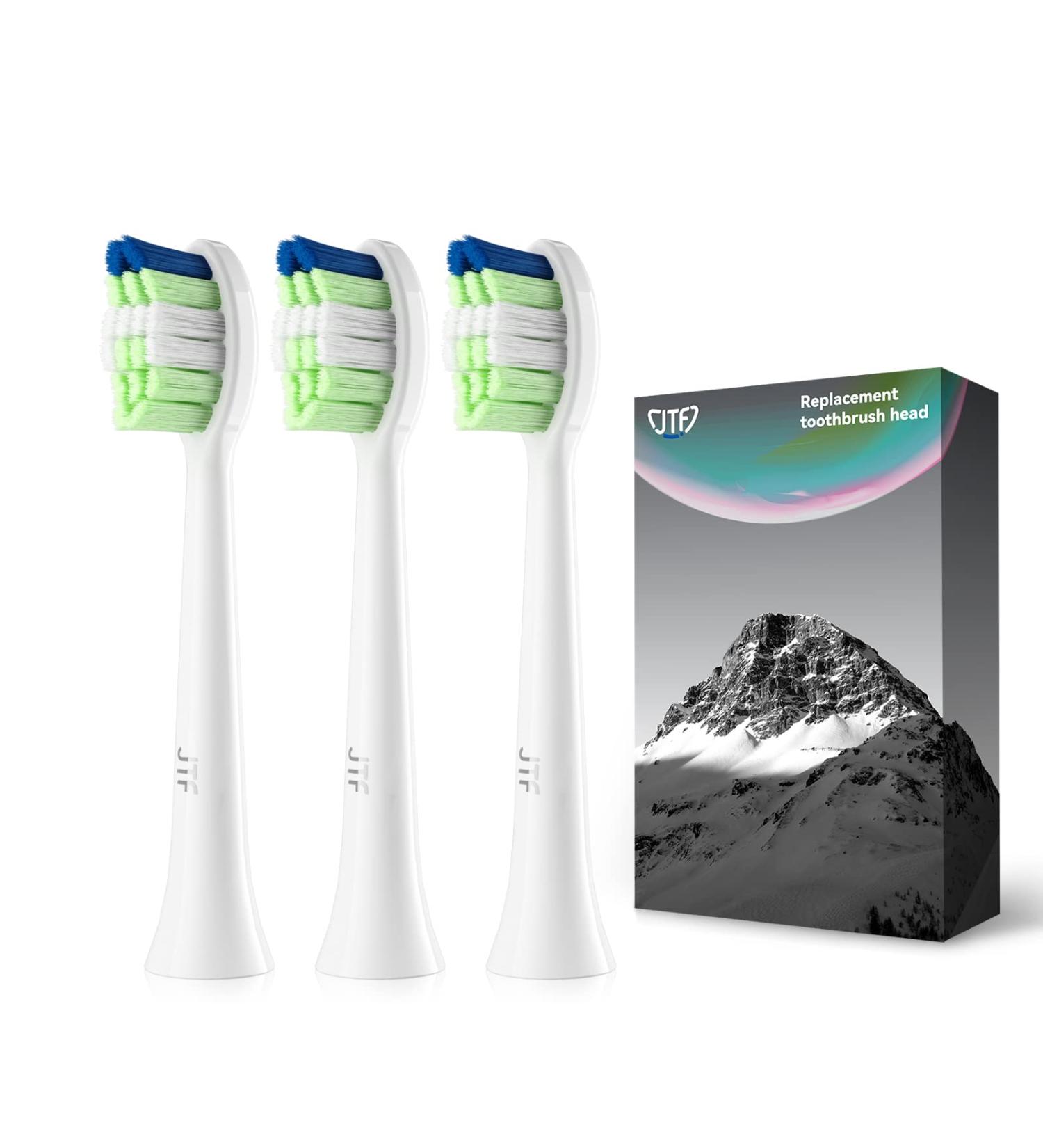 JTF Sonic Smart Toothbrush Genuine Standard Brush Heads 3 Pack White P200 - Buy Now! - Buy Online on GoSupps.com