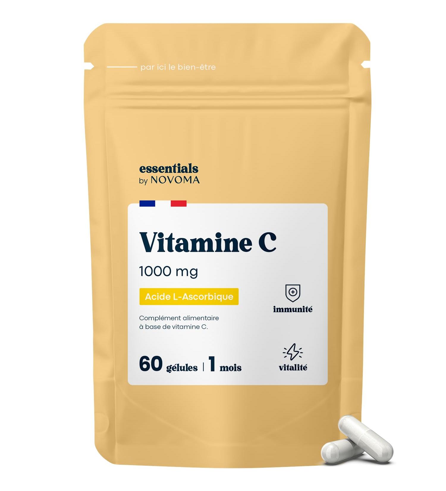 Vitamin C 1000mg Reduces Fatigue and Supports the Immune System 1 Month Cure 60 Vegetable Capsules 100% Pure Ascorbic Aci - Buy Online on GoSupps.com