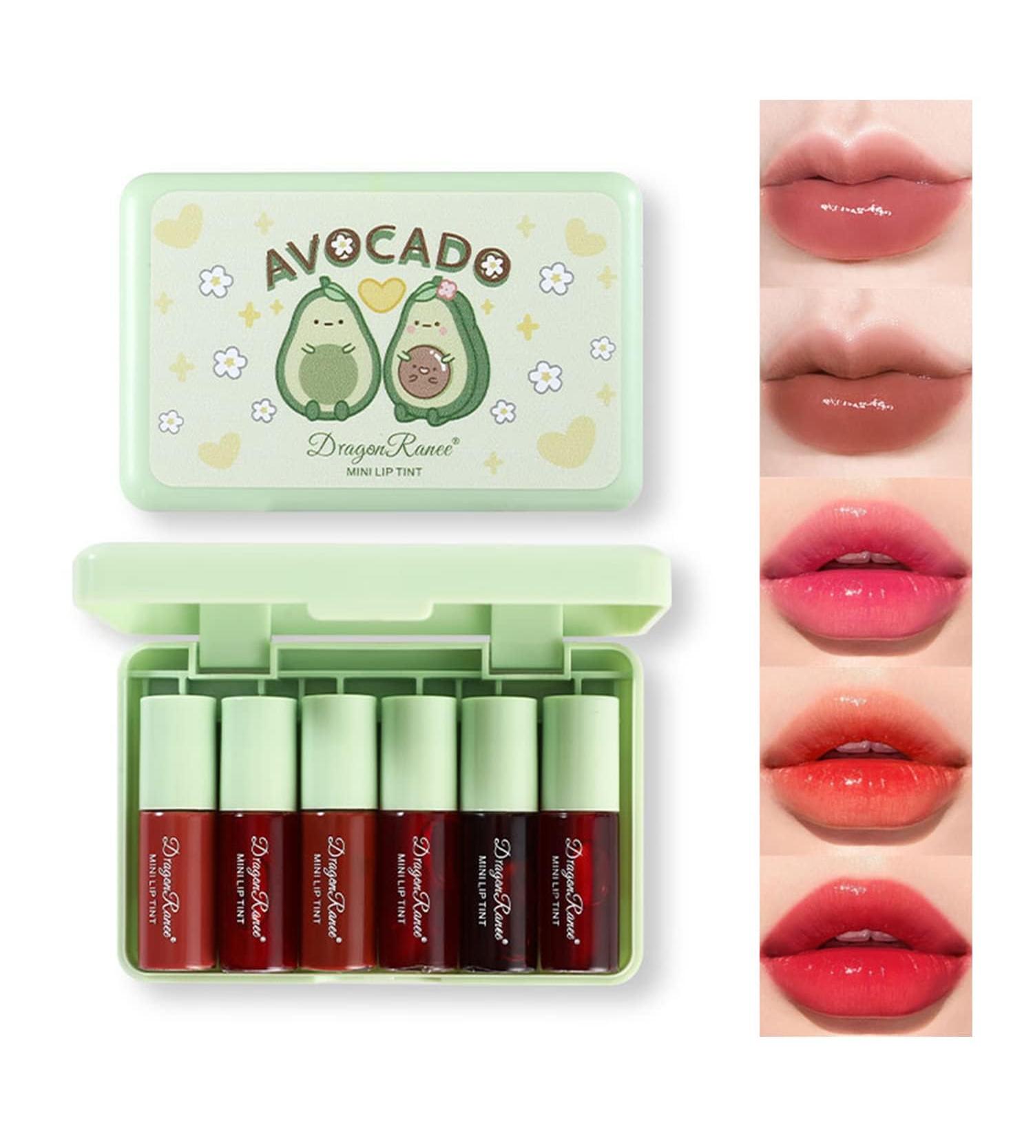 Buy 6 Colors Korean Velvet Water Lip Tint Set - Long Lasting Waterproof Lip & Cheek Tint Non-Stick Cup - International Shipping Available - Buy Online on GoSupps.com