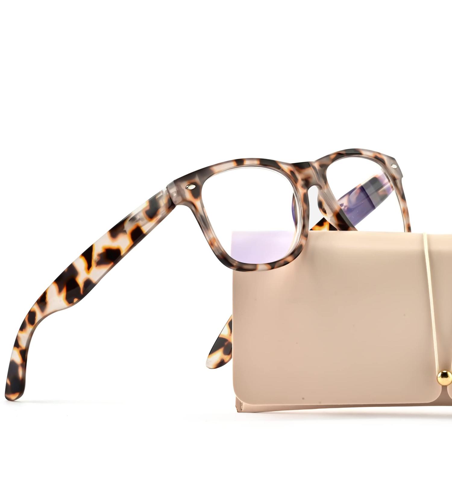 Abejojo Blue Light Blocking Reading Glasses for Women Oversized UV Protection Spring Hinge White Tortoise 2.75 Diopter - Buy Online on GoSupps.com