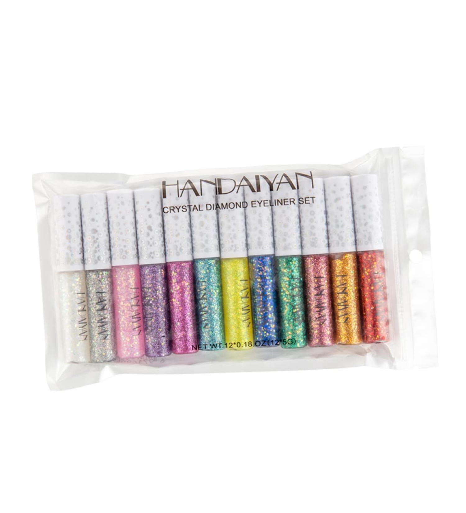 Healeved 12pcs Liquid Colorful Eyeliners Women Fashion for Shadow Accessories Eye Glitter Makeup - Buy Online on GoSupps.com