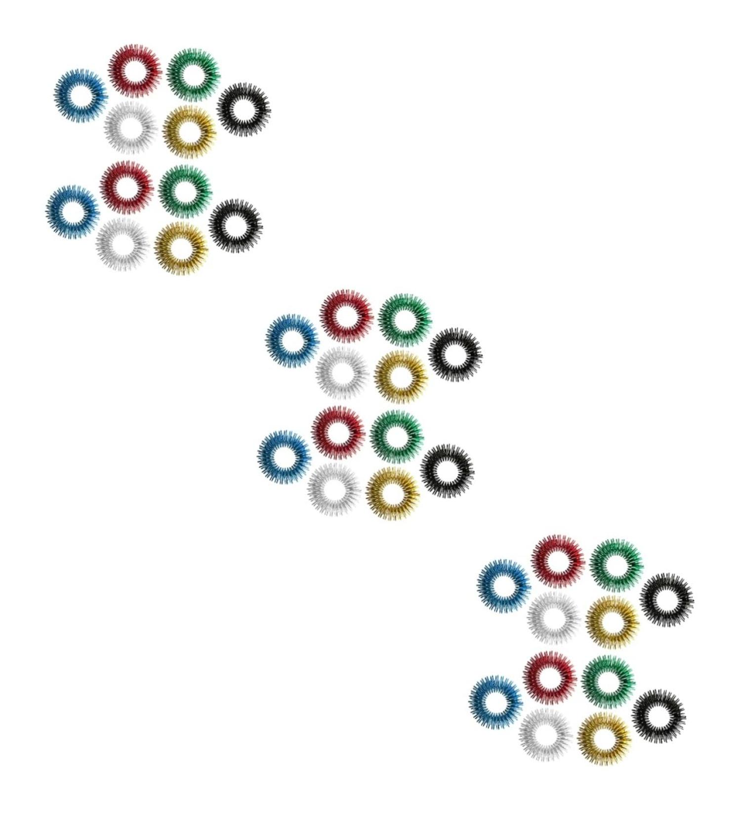 Partykindom 36 STK Play Set - Children's Scooter Massage Device Vibrating & Spiky Sensor Finger Rings for Stress Relief & Play - Buy Online on GoSupps.com