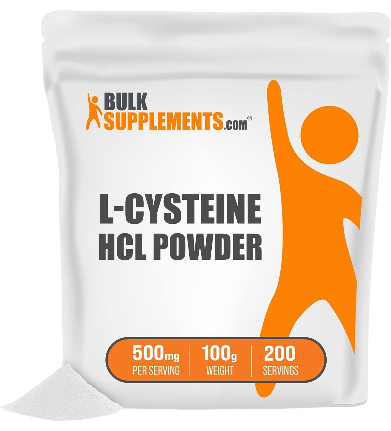 BulkSupplements L-Cysteine HCl Powder - Lung Support (100g/3.5oz) Pack of 1 - Buy Online on GoSupps.com